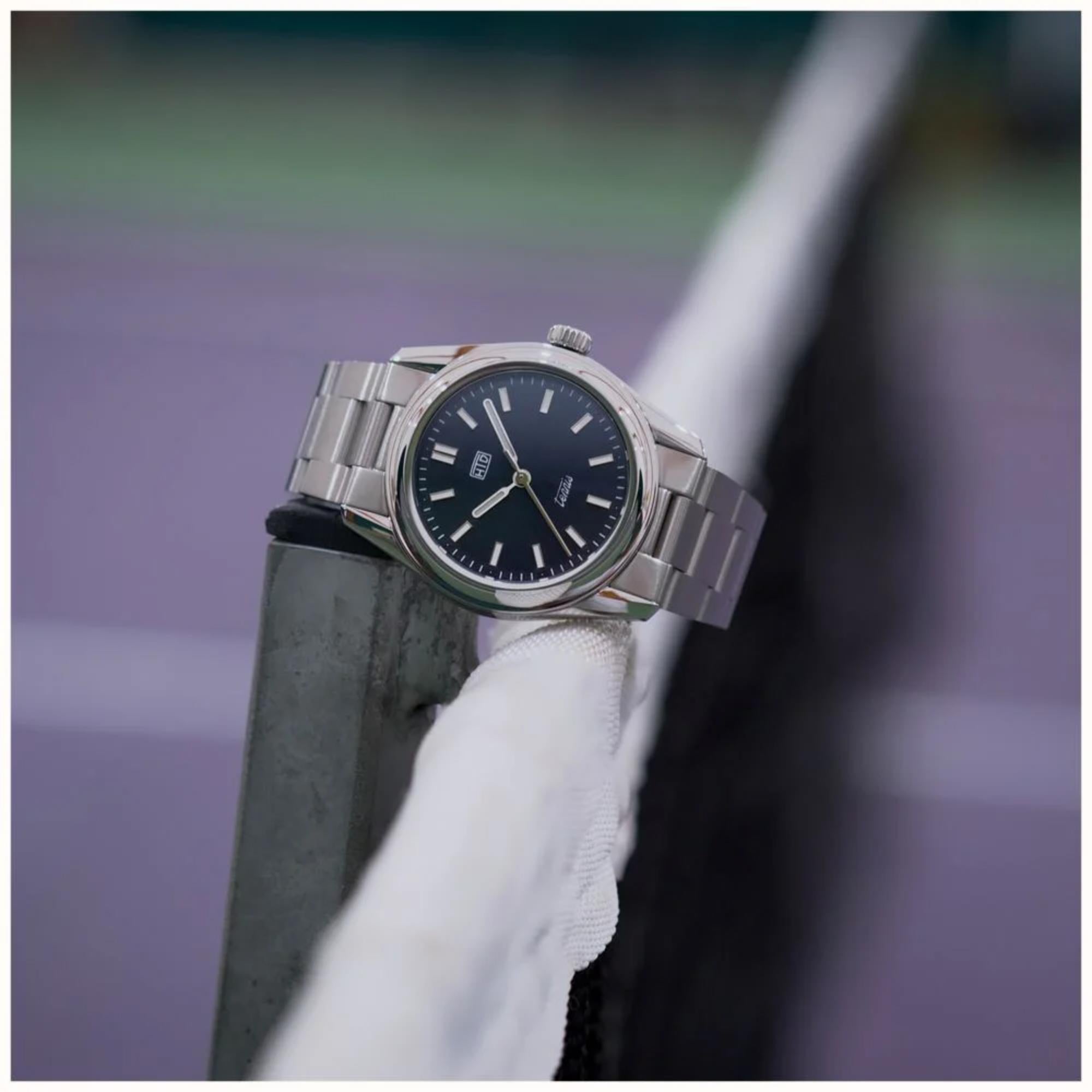 HTD Tennis Chic Automatic Blue Dial Steel Strap Unisex Sports Watch T23S01_C