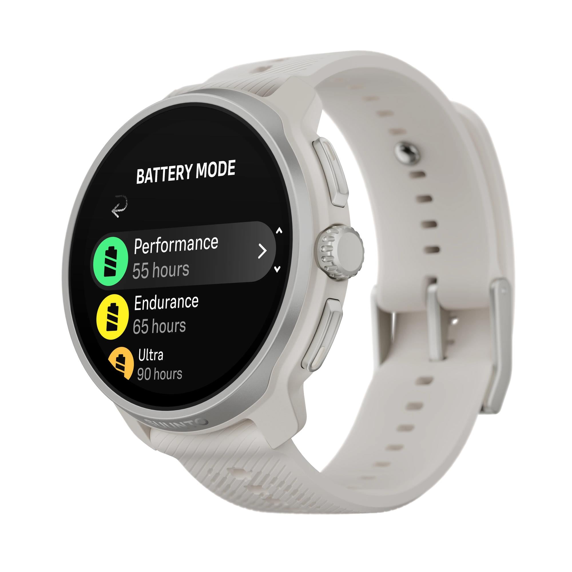 Suunto Race 2 Feather Gray AMOLED Digital Silicone Strap Unisex Smart Fitness Watch SS051201000