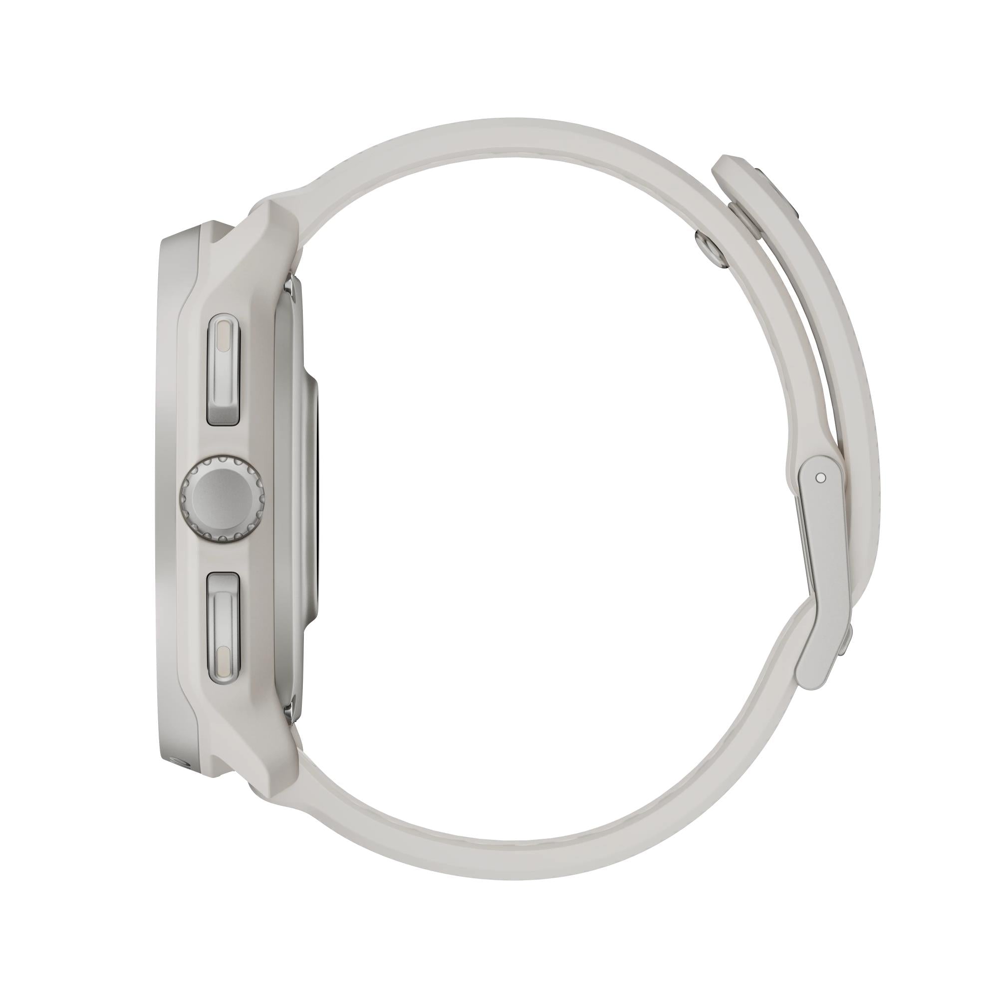 Suunto Race 2 Feather Gray AMOLED Digital Silicone Strap Unisex Smart Fitness Watch SS051201000