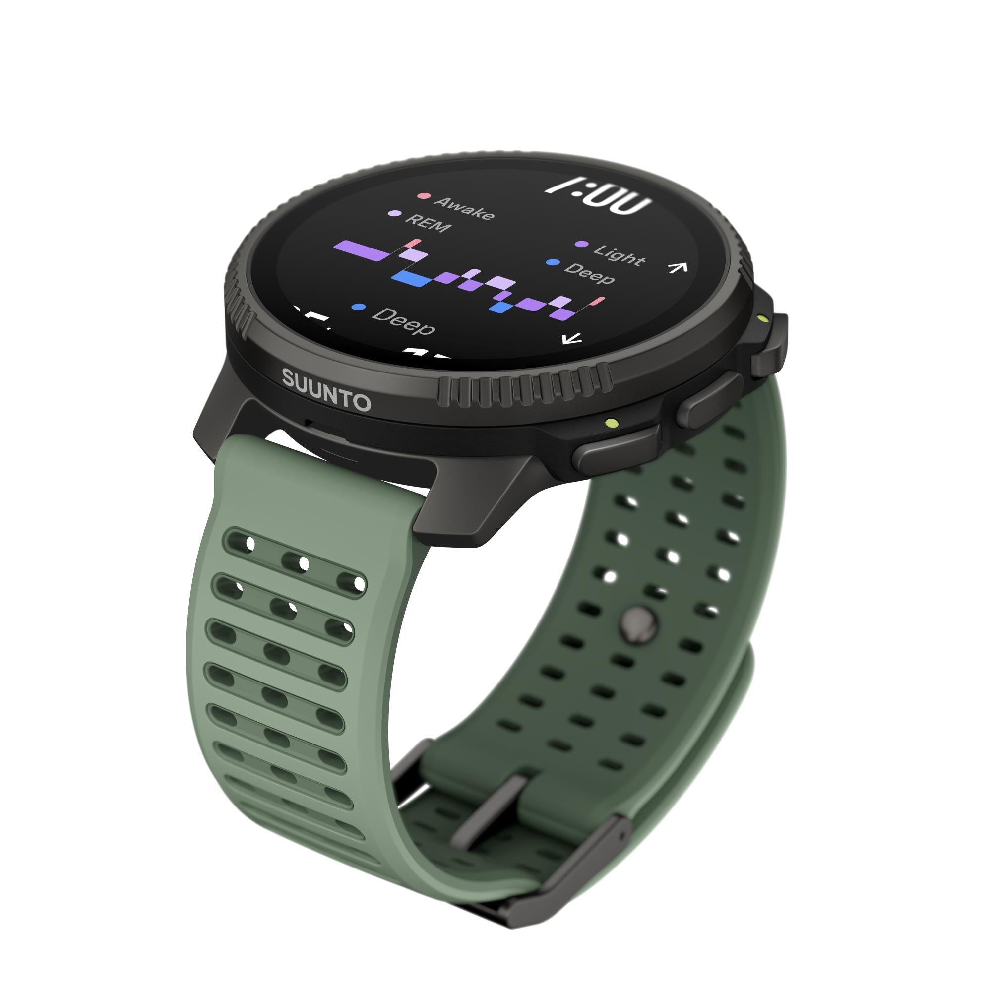 Suunto Vertical 2 Titanium Sage AMOLED Digital Silicone Strap Unisex Smart Watch SS051209000