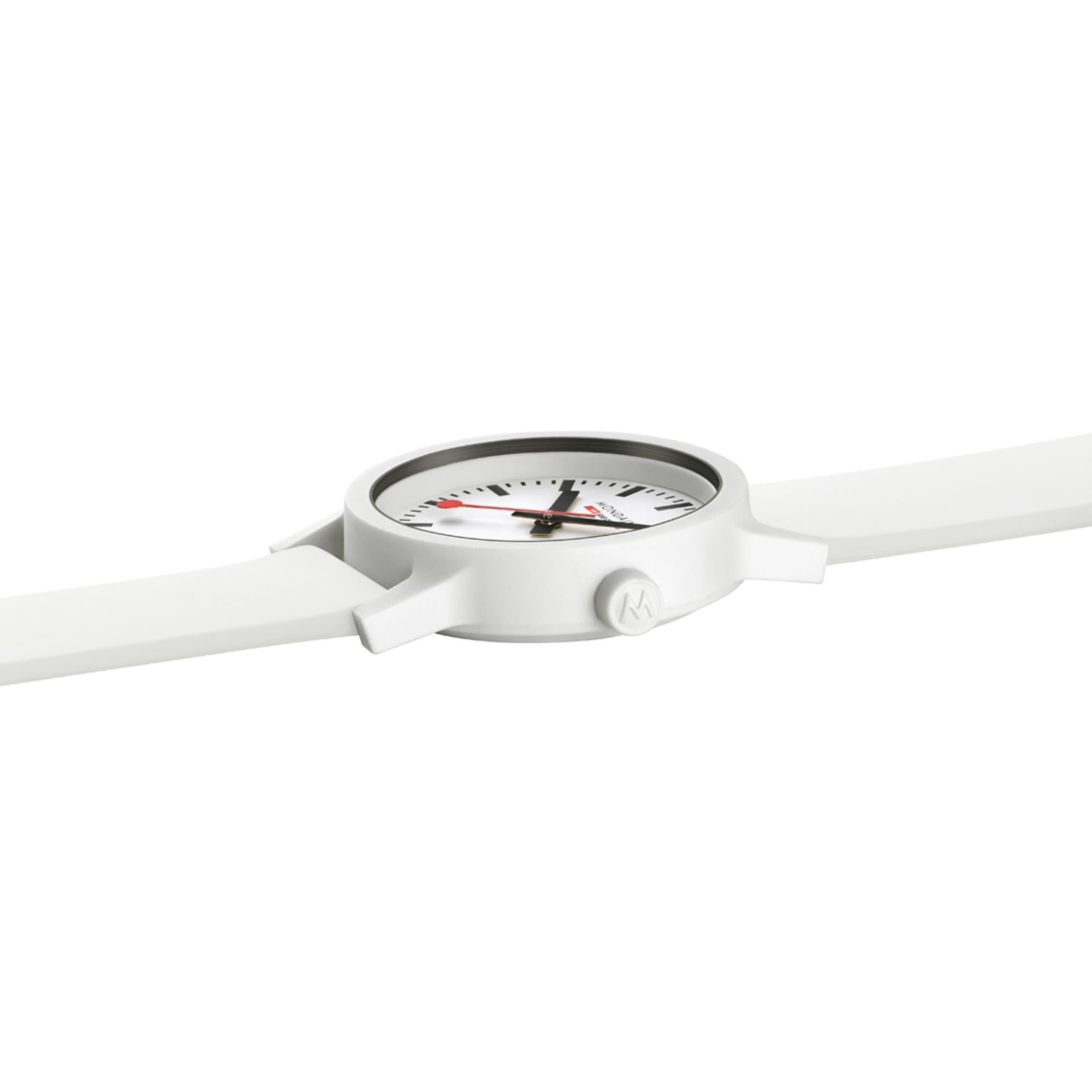 Mondaine Essence Quartz White Dial Silicone Strap Women's Watch MS1.32110.RA