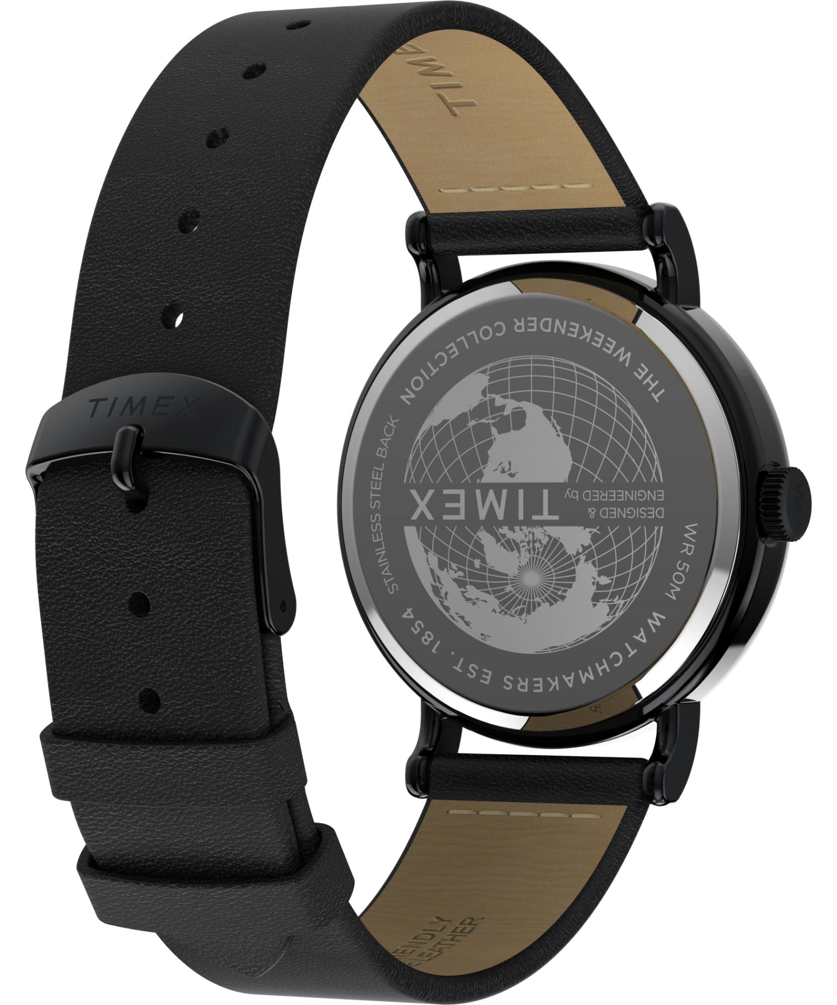 Timex Weekender Day of the Dead Quartz Multicoloured Dial Leather Strap Men's Watch TW2Y15900