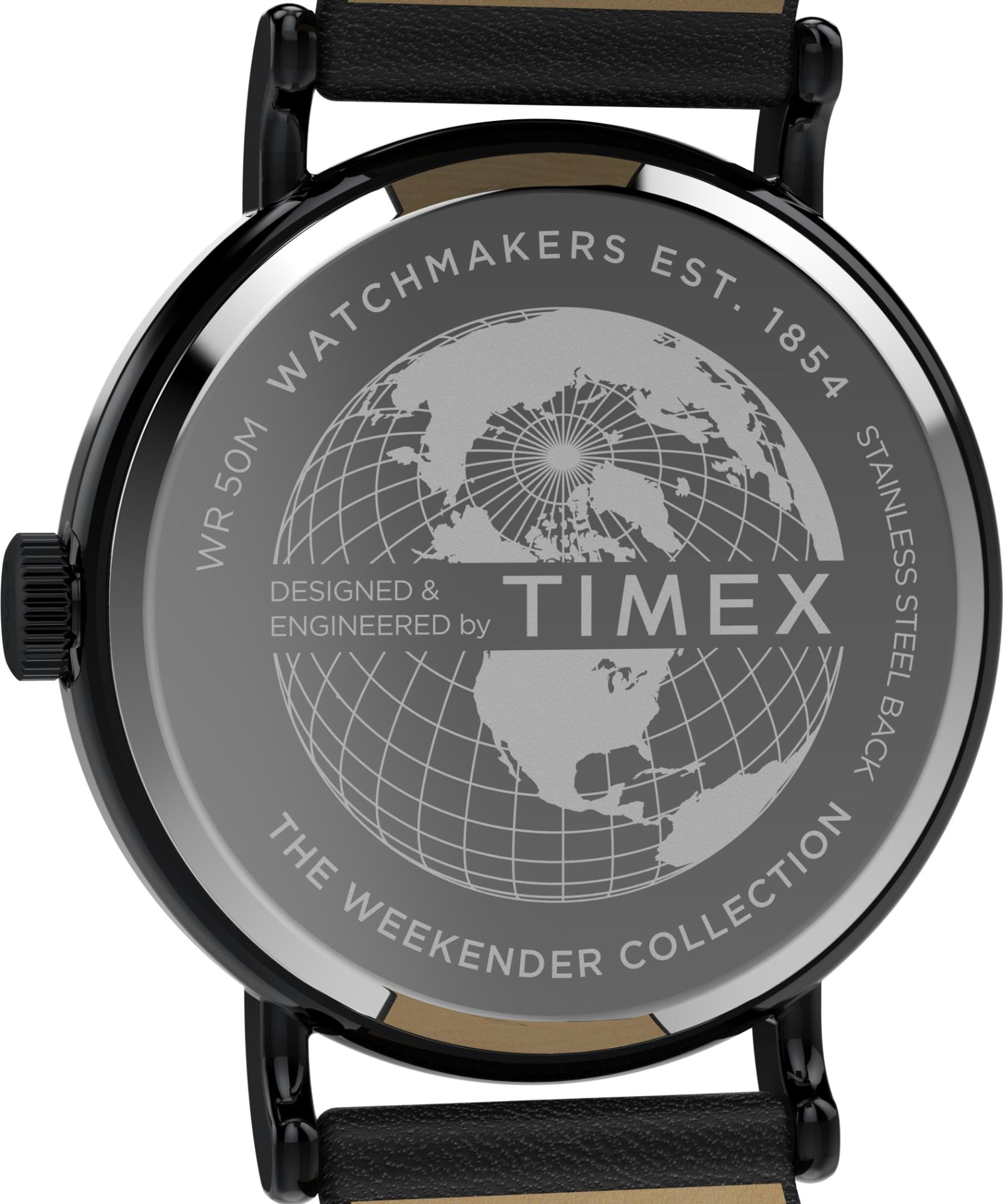 Timex Weekender Day of the Dead Quartz Multicoloured Dial Leather Strap Men's Watch TW2Y15900