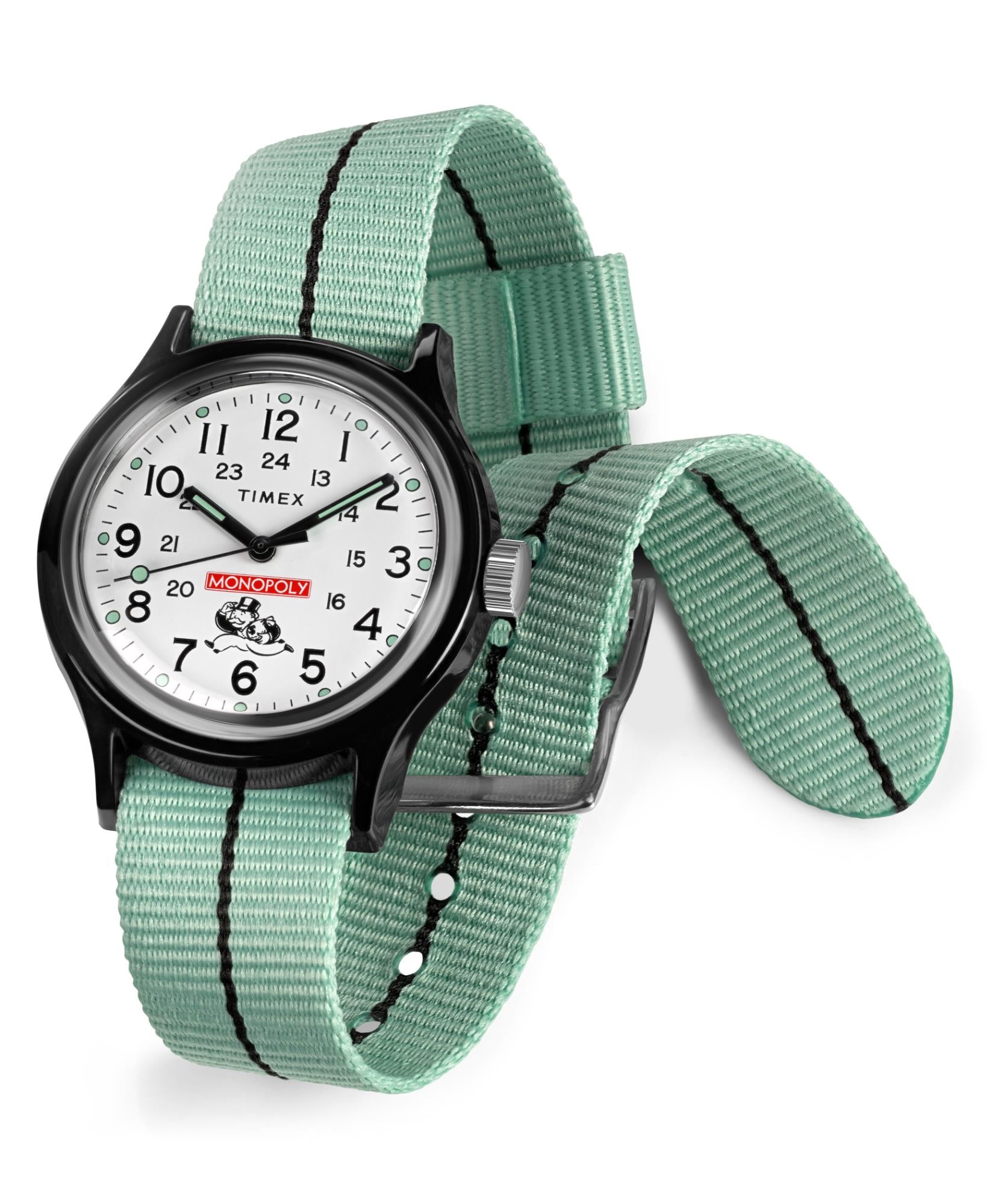 Timex Lab X Monopoly Quartz White Dial Textile Strap Men's Watch TW2Y47100