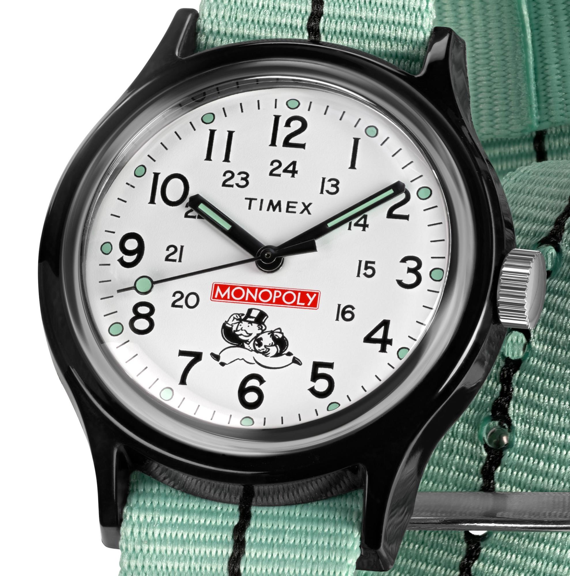 Timex Lab X Monopoly Quartz White Dial Textile Strap Men's Watch TW2Y47100