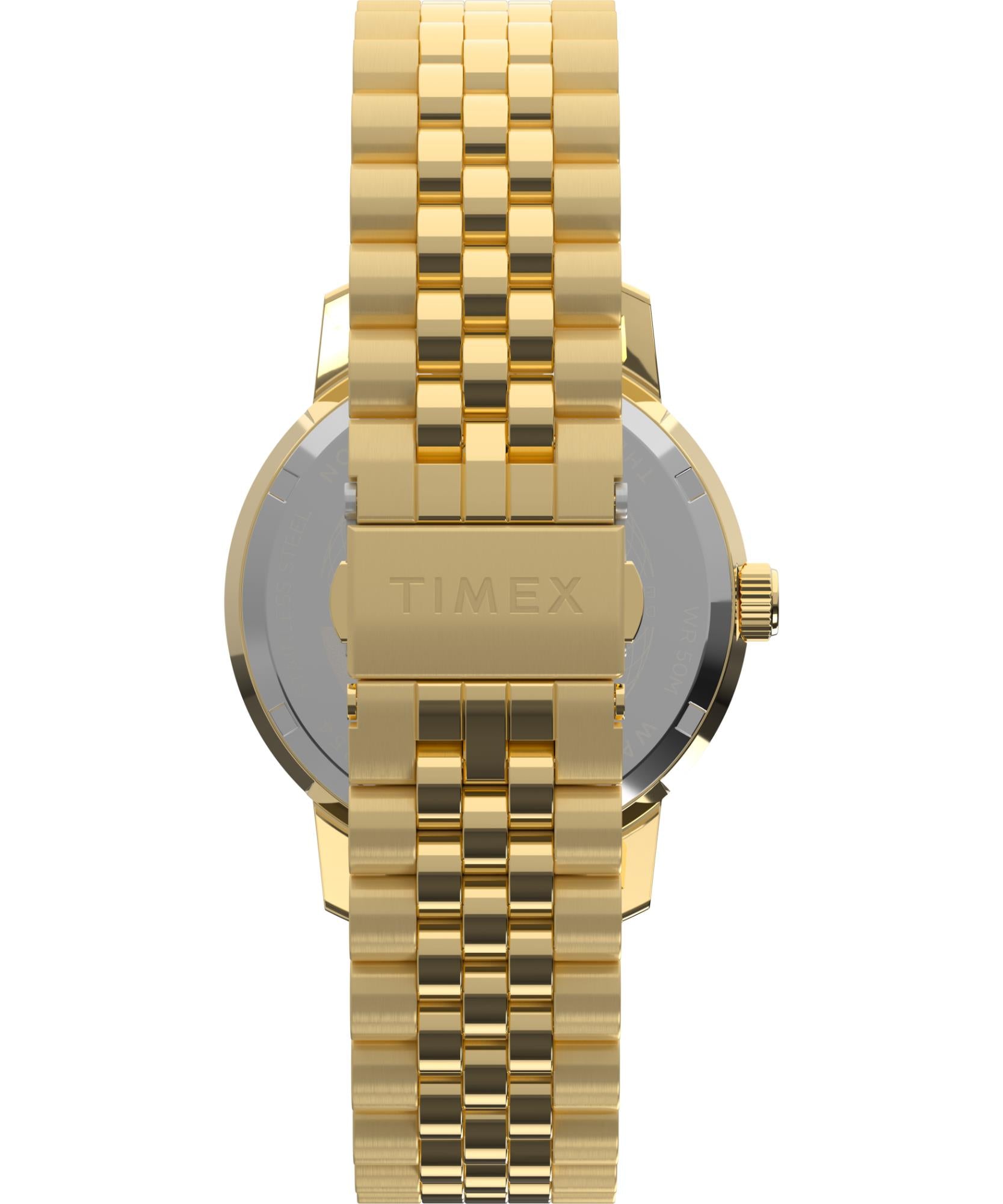 Timex Marlin Quartz GMT Black Dial Steel Strap Men's Watch TW2Y47700