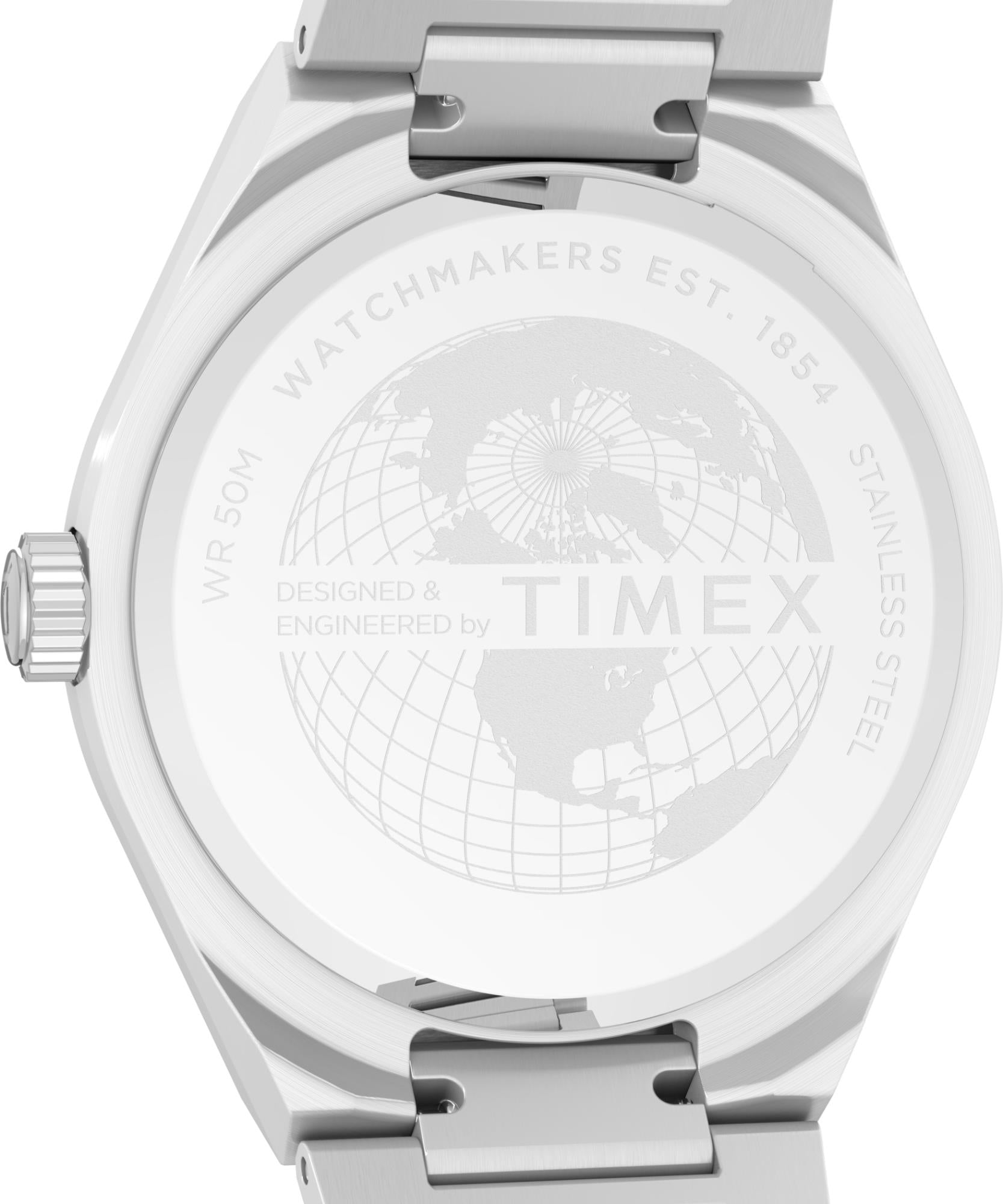 Timex Q Continental Quartz Blue Dial Steel Strap Men's Watch TW2Y35200