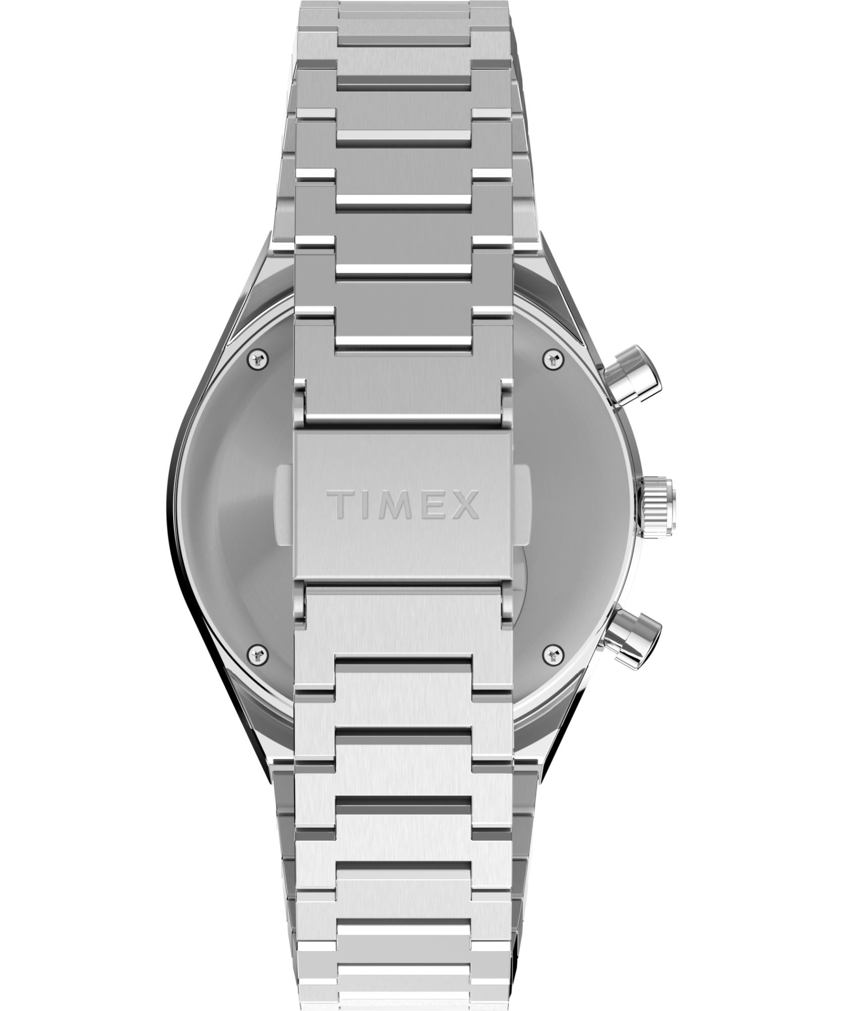 Timex Q Chronograph Quartz White Dial Steel Strap Men's Watch TW2Y36200