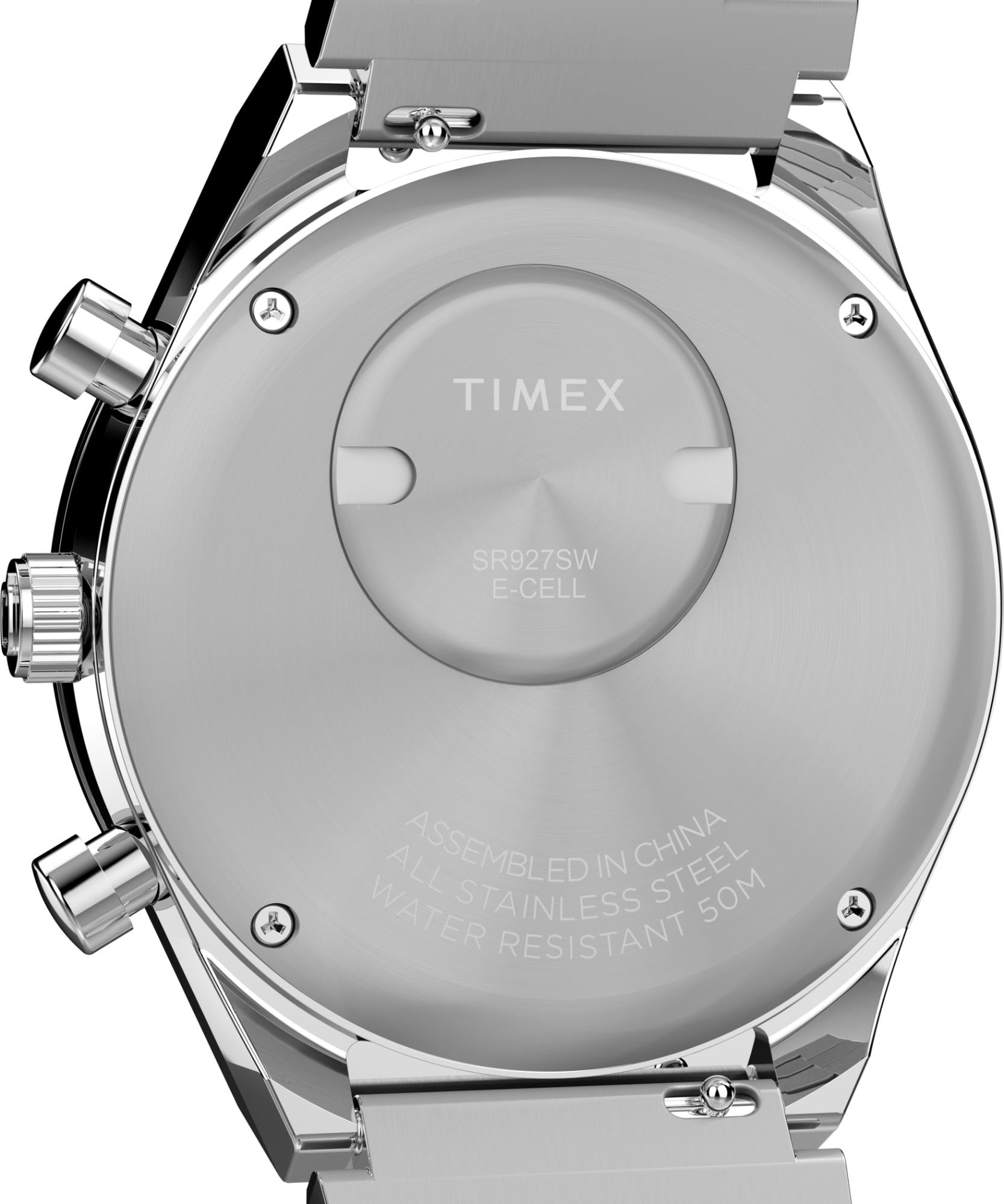 Timex Q Chronograph Quartz White Dial Steel Strap Men's Watch TW2Y36200