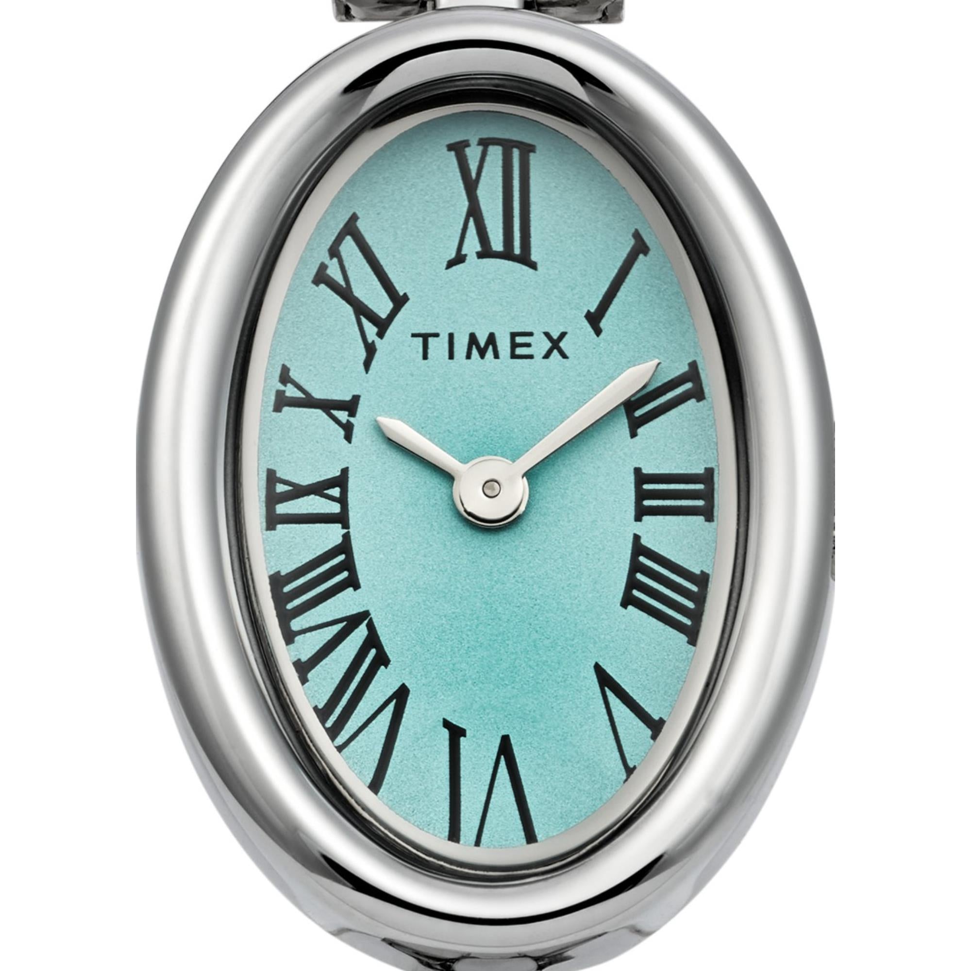 Timex Trend Cavatina Quartz Turquoise Dial Steel Strap Women's Watch TW2Y26600