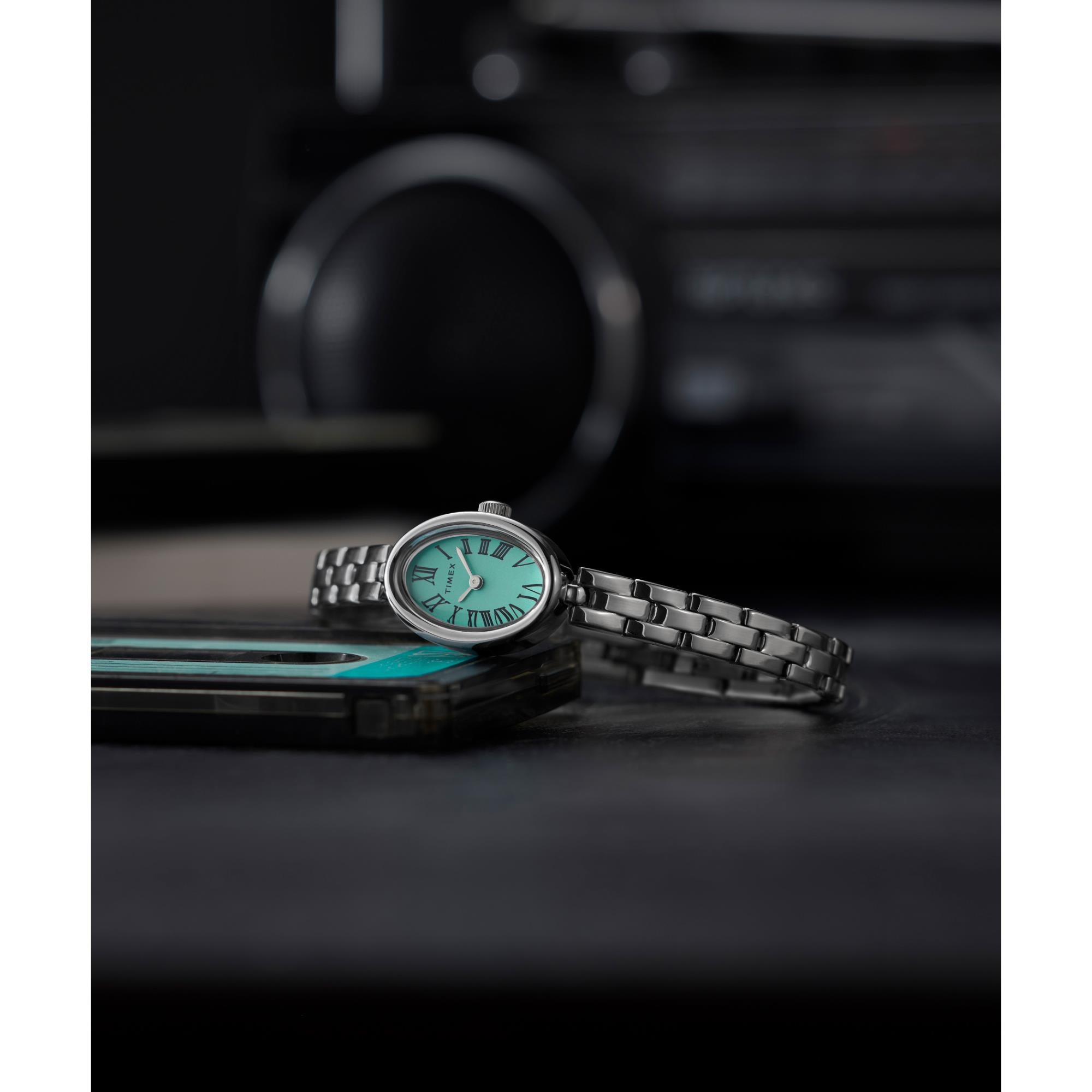 Timex Trend Cavatina Quartz Turquoise Dial Steel Strap Women's Watch TW2Y26600