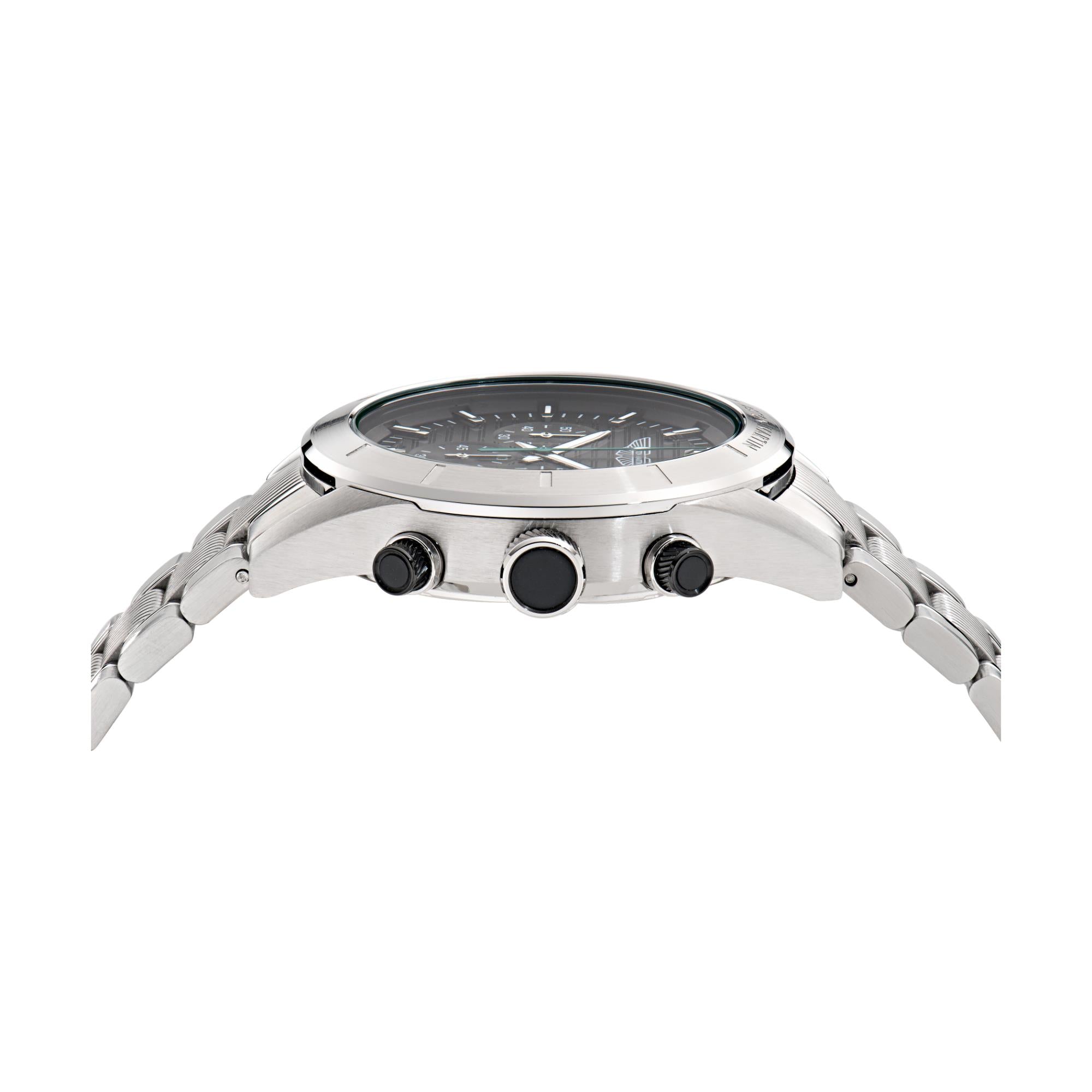 Aston Martin AML Icon Quartz with Interchangeable Top Ring Black Dial Silicone and Steel Strap Men's Watch MTIB1F501