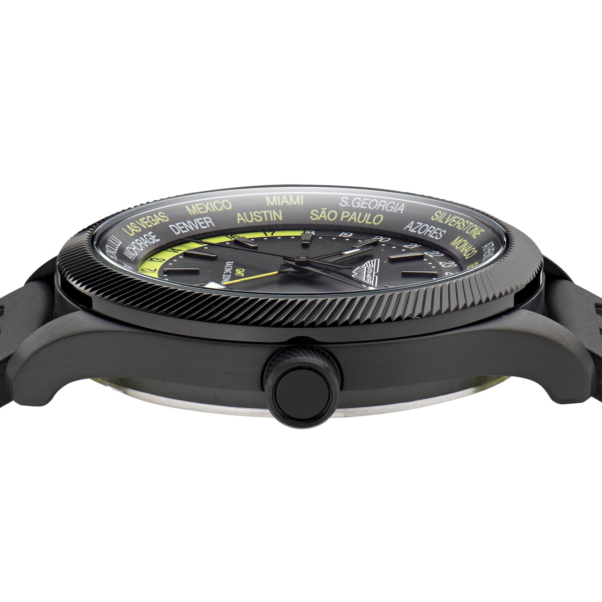 Aston Martin AML Icon Quartz Black Dial Silicone Strap Men's Watch MTIZ1F501