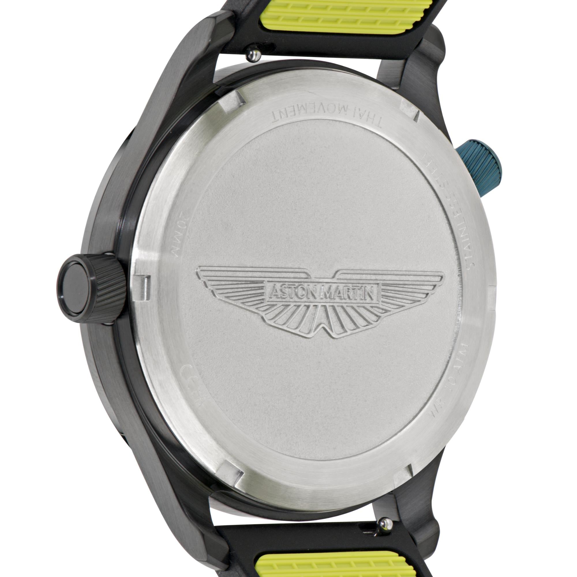 Aston Martin AML Icon Quartz Black Dial Silicone Strap Men's Watch MTIZ1F501