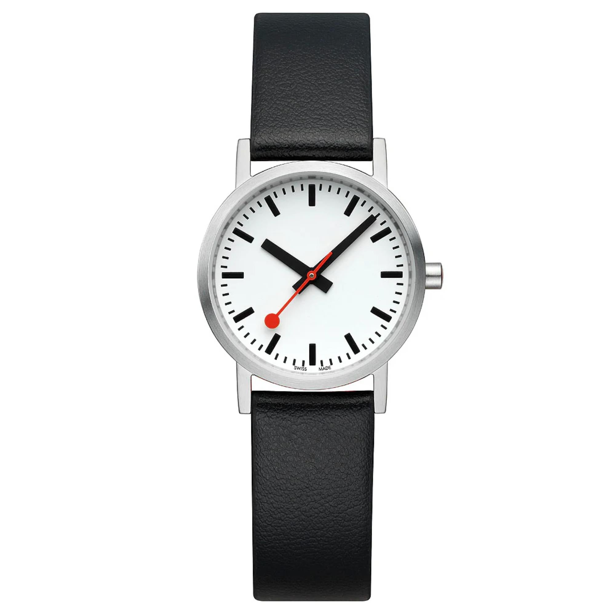 Mondaine Classic Quartz White Dial Leather Strap Women's Watch A658.30323.16OMV