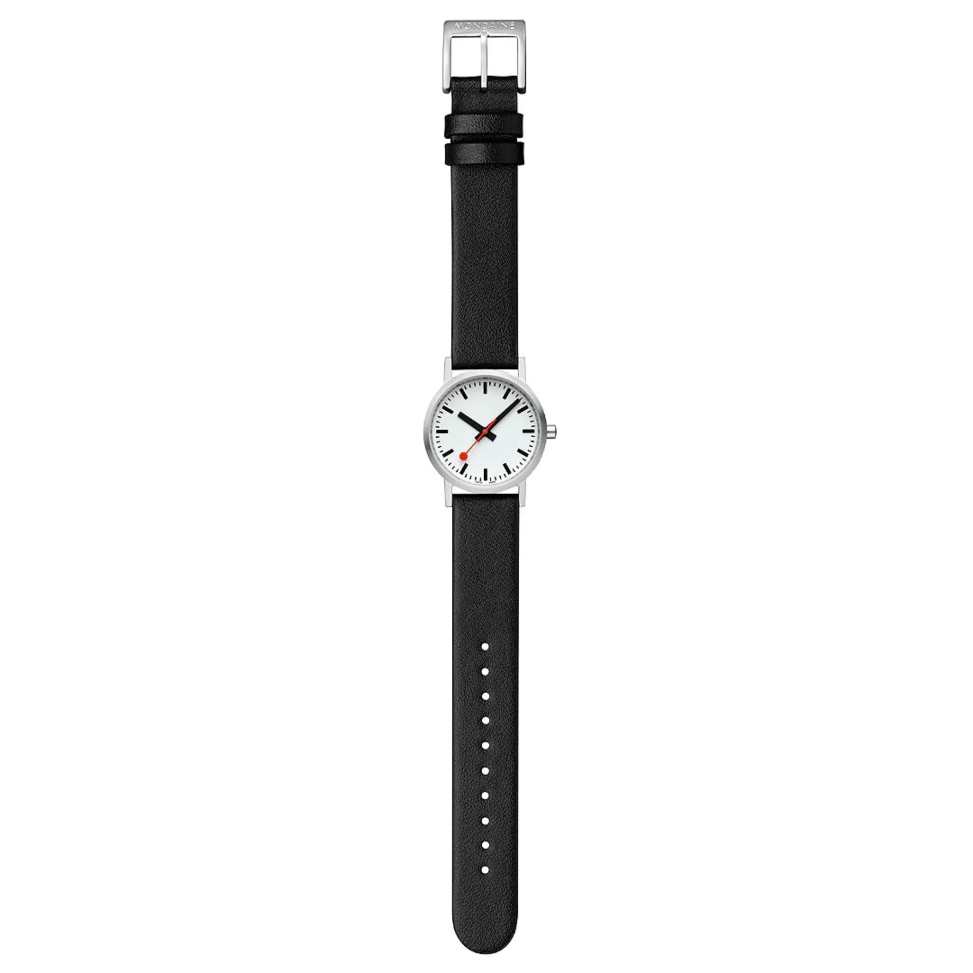 Mondaine Classic Quartz White Dial Leather Strap Women's Watch A658.30323.16OMV
