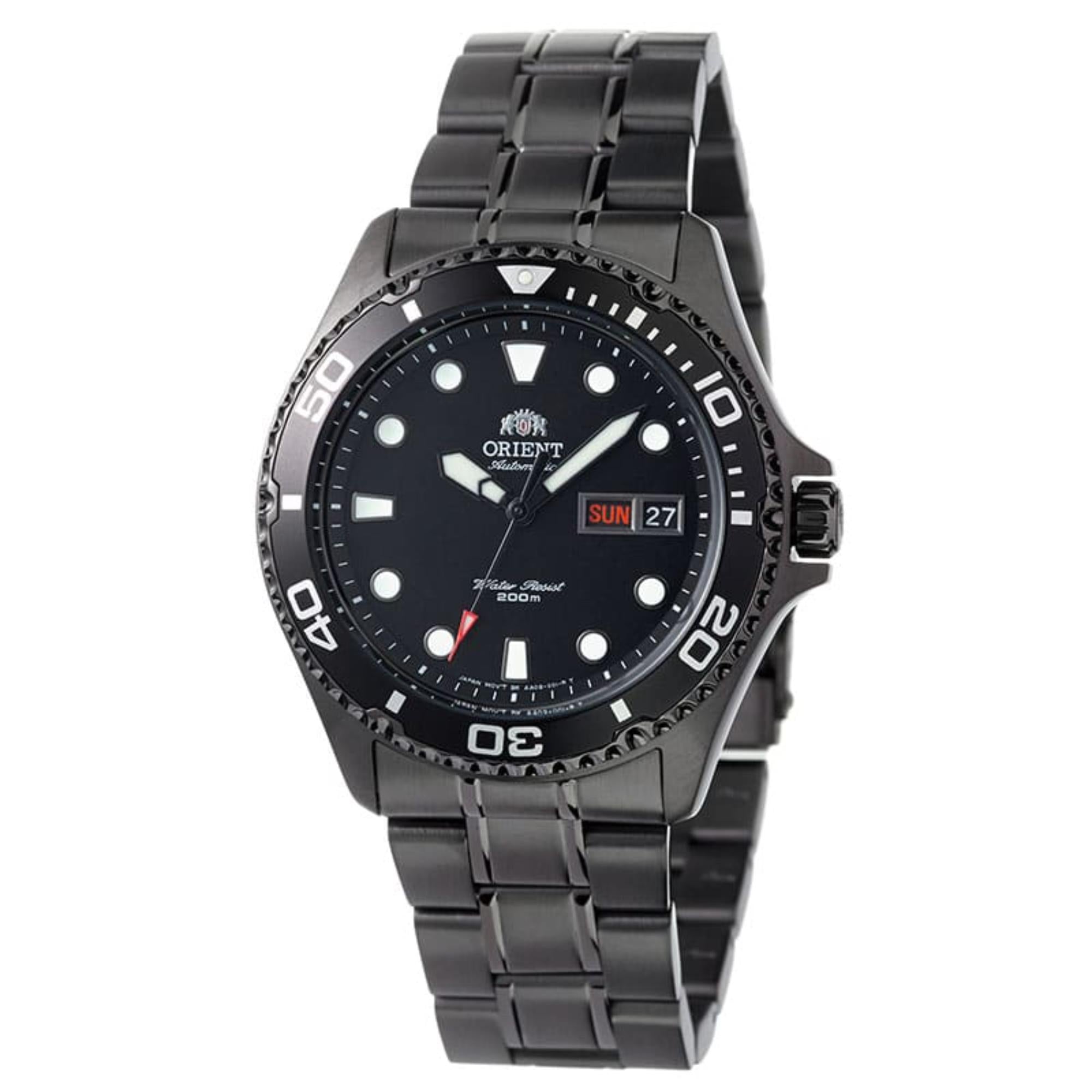 Orient Ray Raven II Automatic Black Dial Steel Strap Men's Dive Watch TAA02003B9