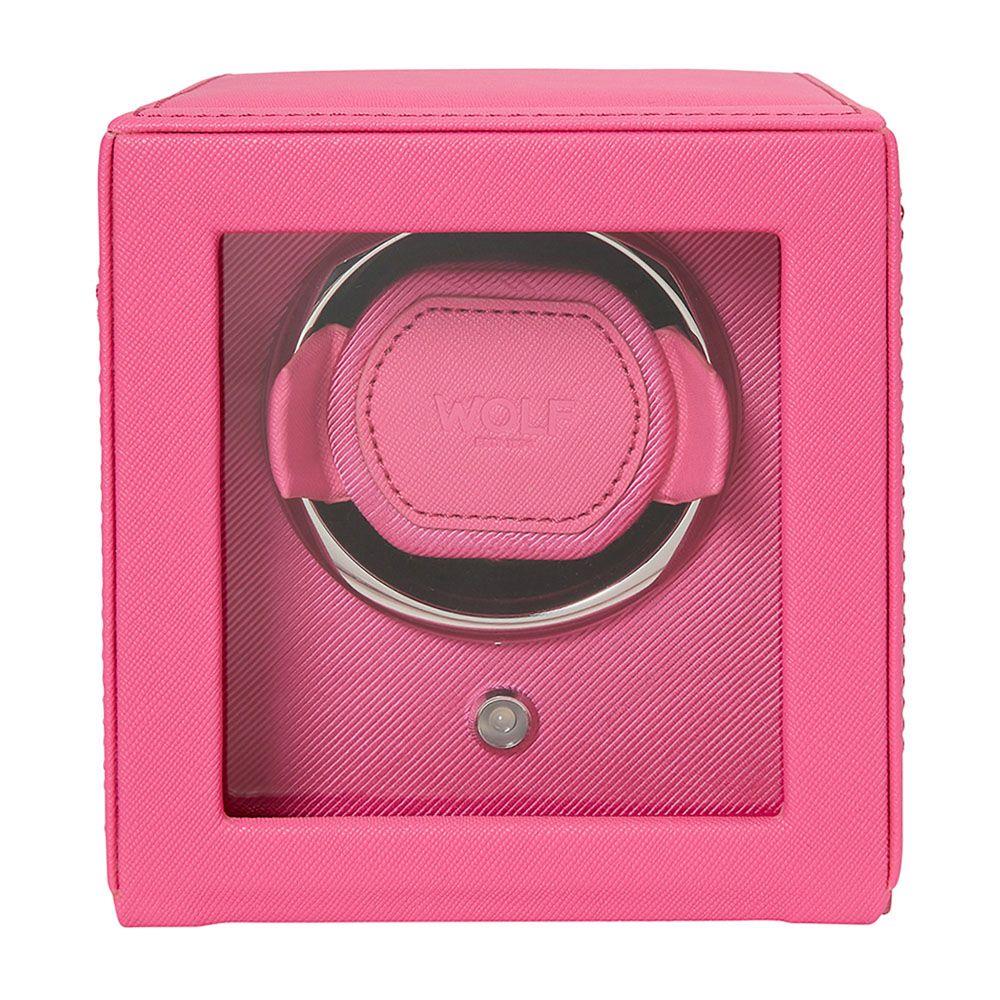 WOLF Cub Single Tutti Frutti Pink Watch Winder with Cover 461190