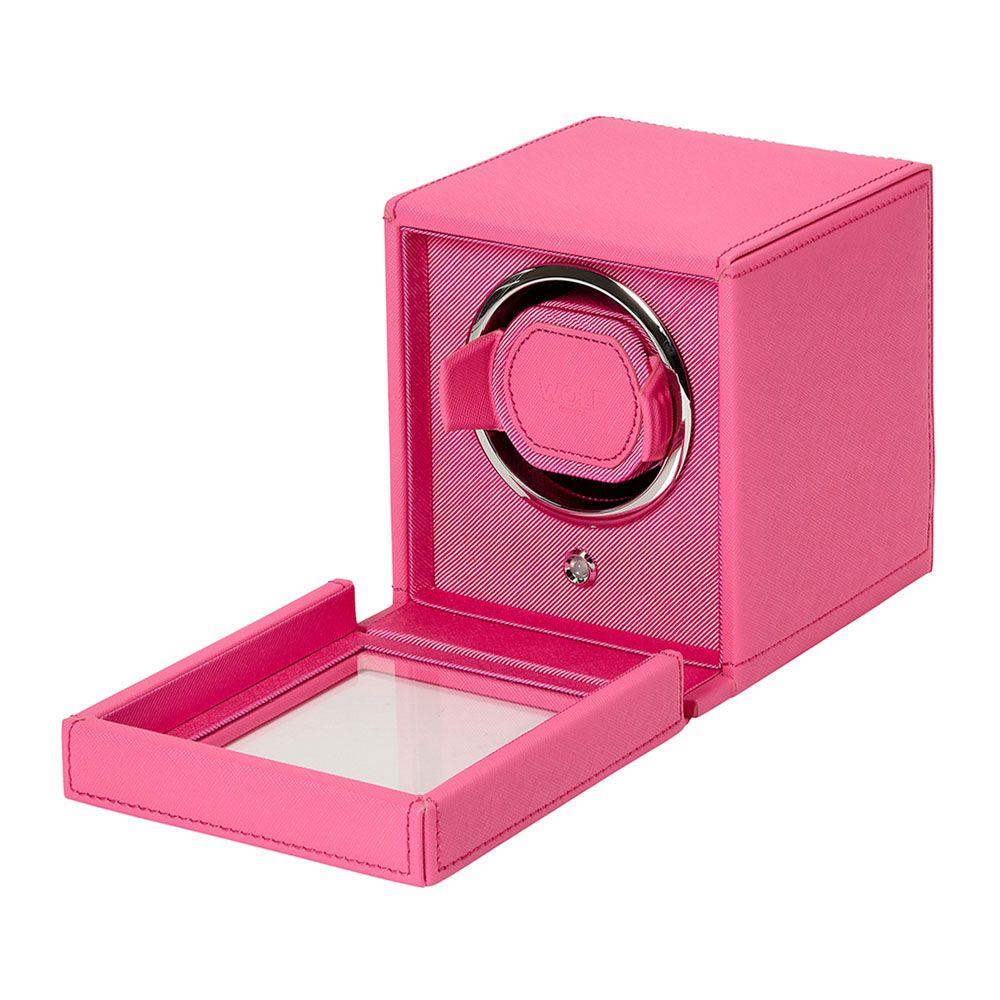 WOLF Cub Single Tutti Frutti Pink Watch Winder with Cover 461190