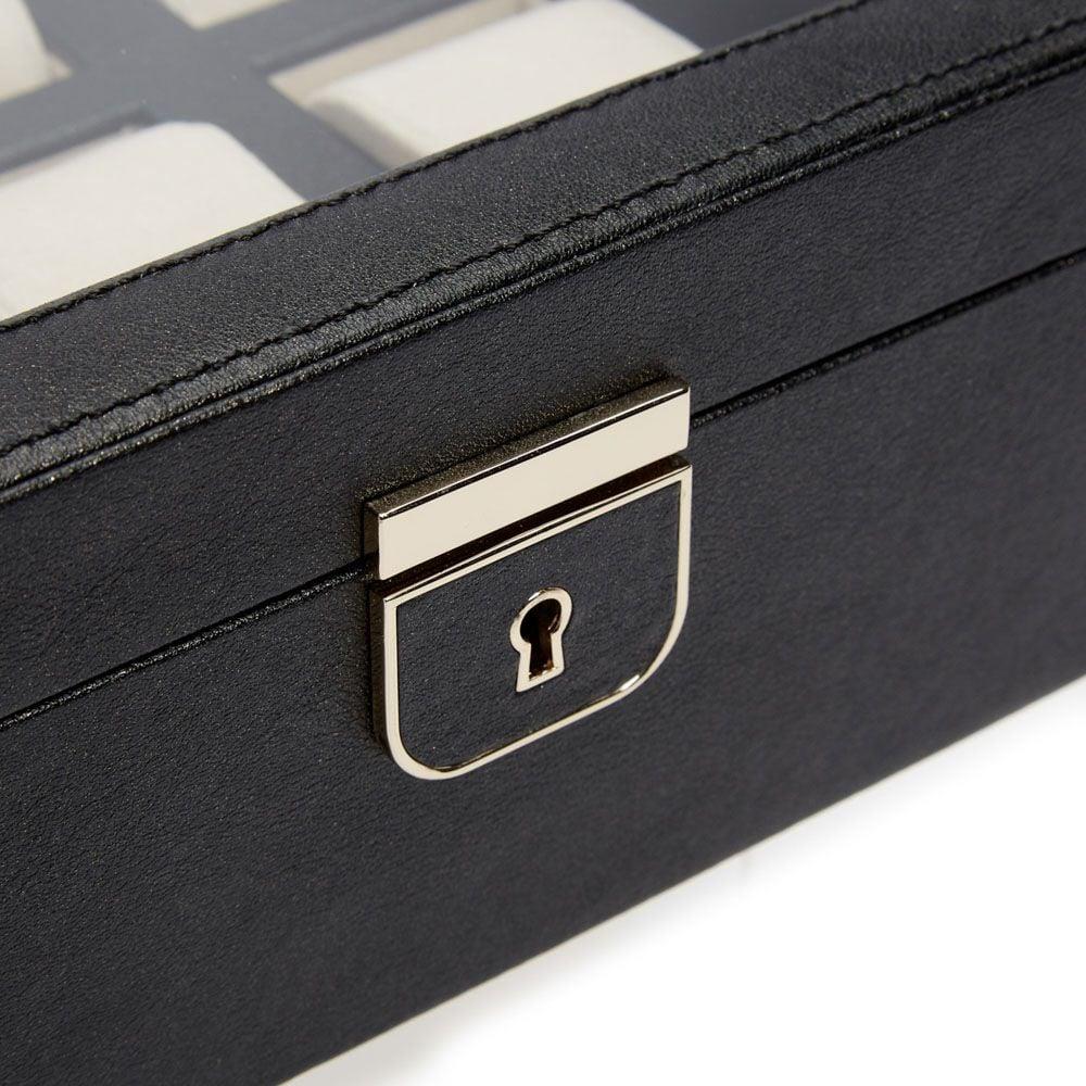 WOLF Palermo 6 Piece Black Anthracite Watch Box 213802