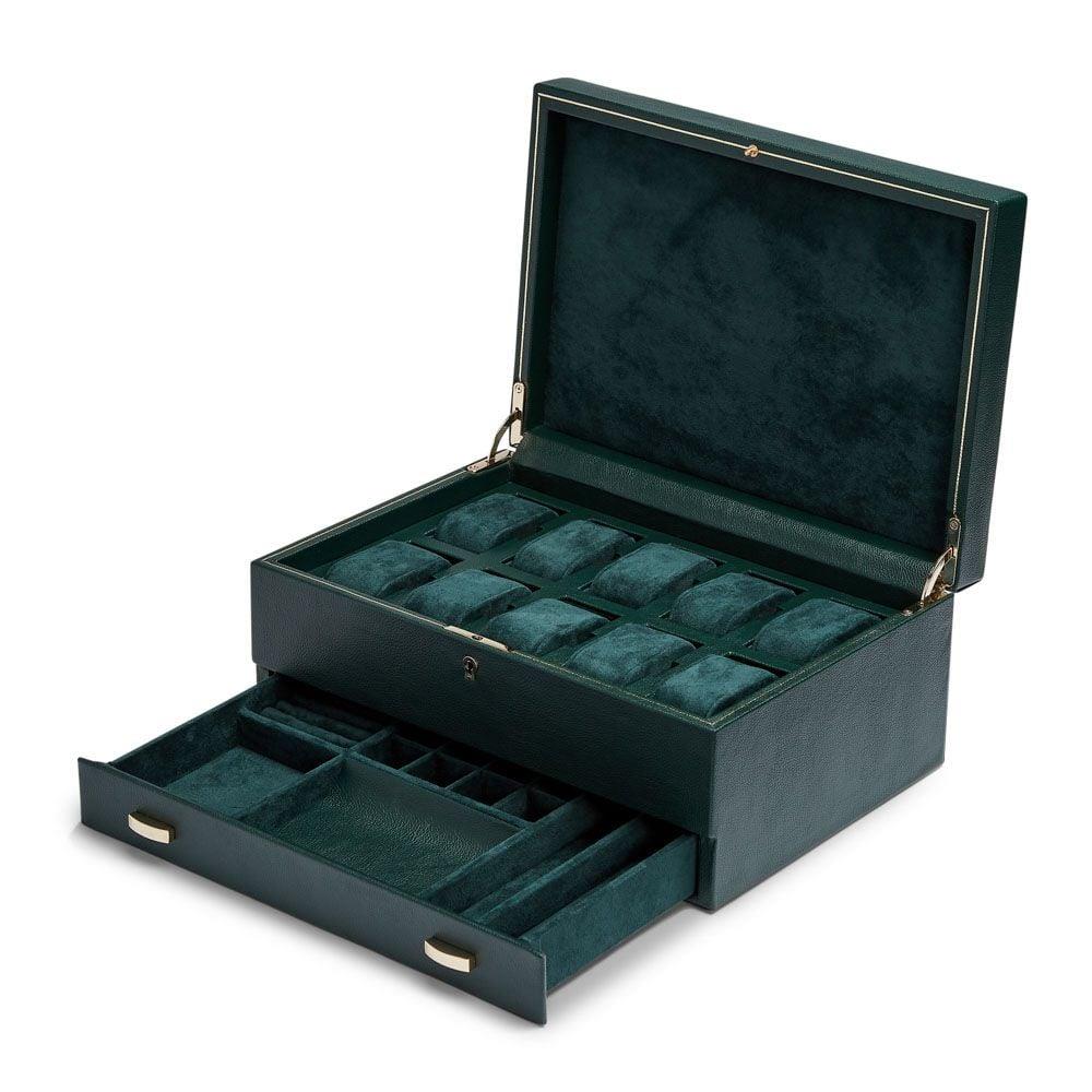 WOLF British Racing 10 Piece Watch Box with Storage 792841