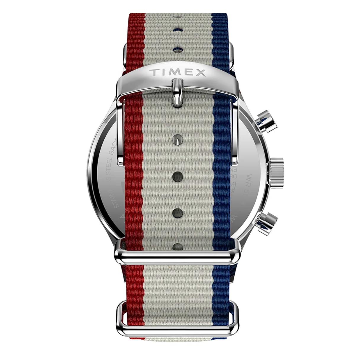 Timex Weekender New England Chronograph White Dial Eco Conscious Strap Unisex Watch TW2Y15800