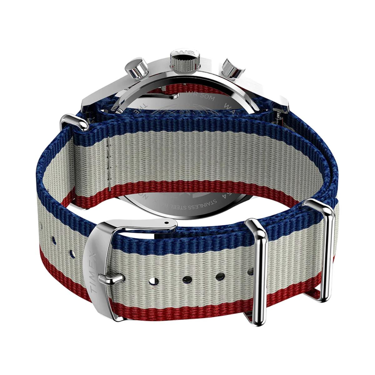 Timex Weekender New England Chronograph White Dial Eco Conscious Strap Unisex Watch TW2Y15800