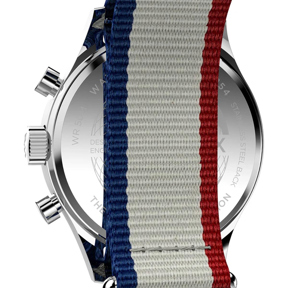 Timex Weekender New England Chronograph White Dial Eco Conscious Strap Unisex Watch TW2Y15800