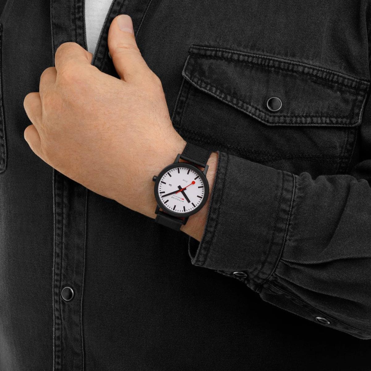 Mondaine Essence Solar White Dial Nylon Textile Strap Unisex Watch MS1.41910.LB