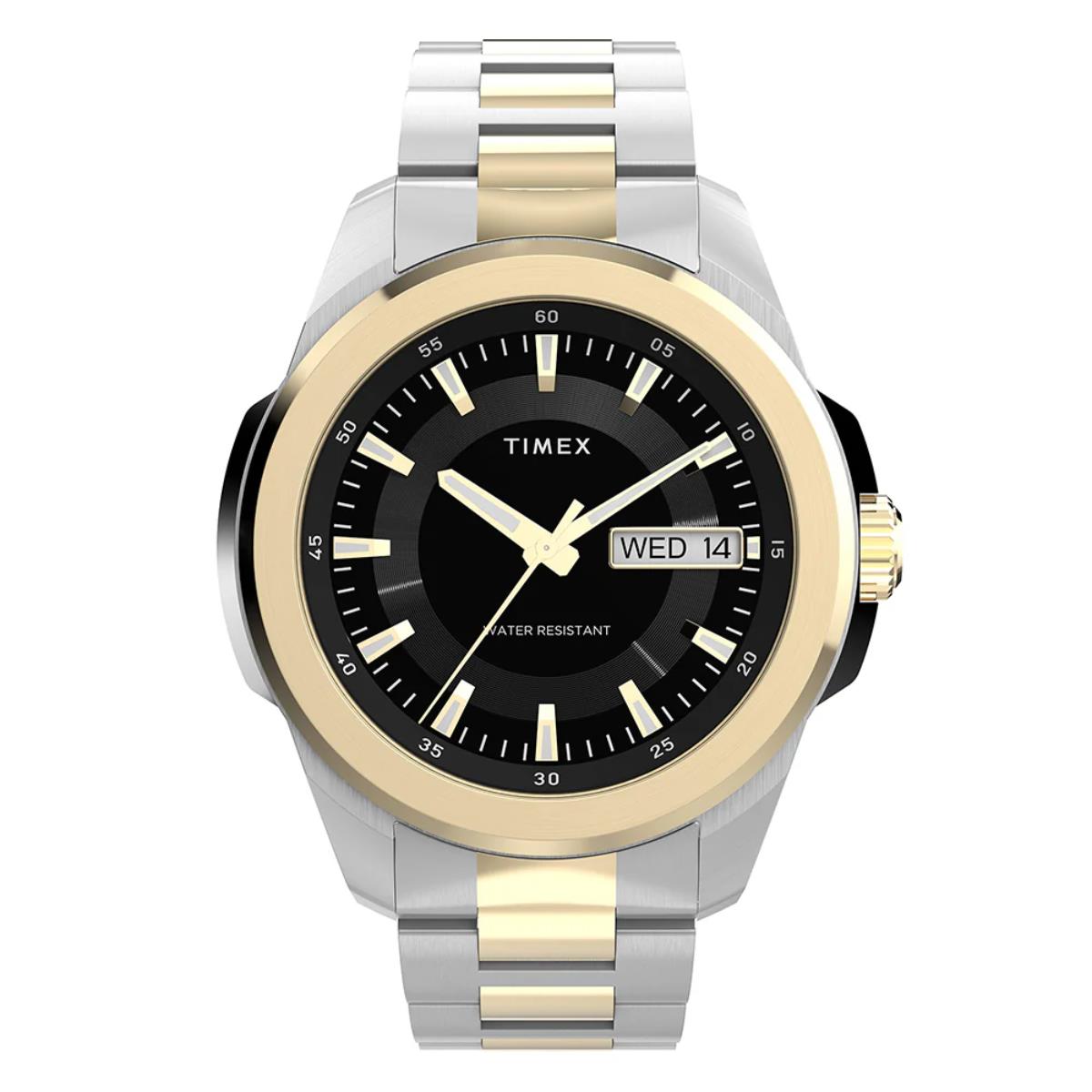 Timex Essex Avenue Quartz Black Dial Steel Strap Men's Watch TW2Y35300