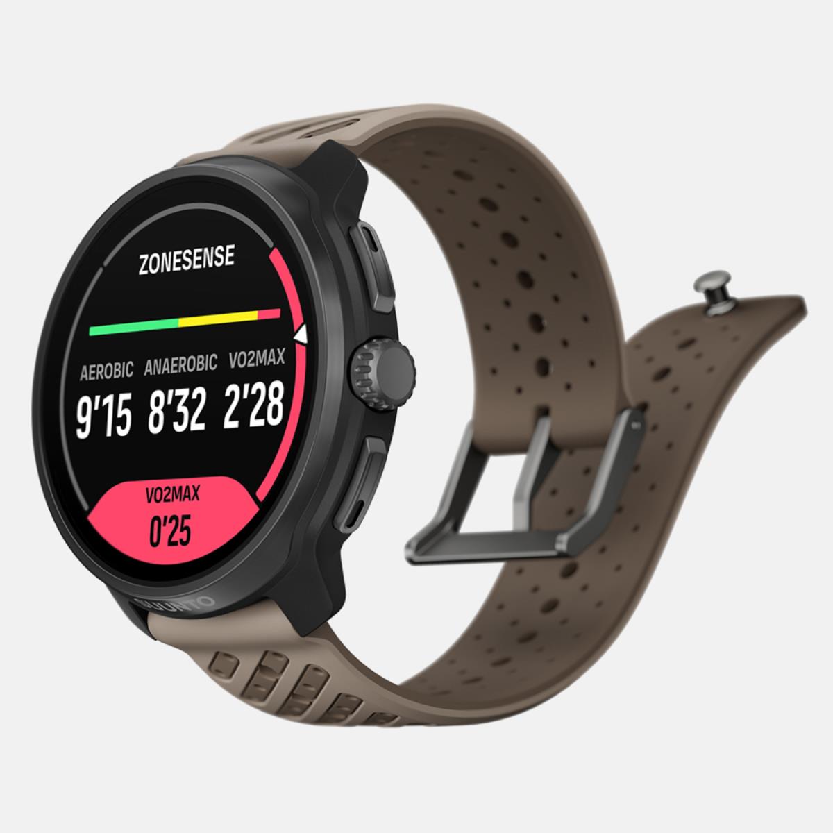 Suunto Race 2 Titanium Trail AMOLED Digital Silicone Strap Unisex Smart Watch SS051203000