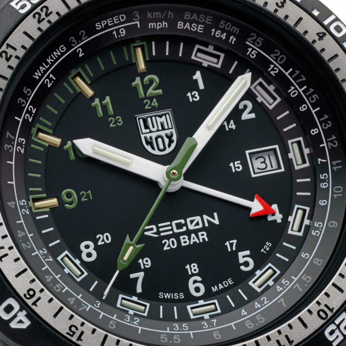 Luminox Recon Nav Spec Quartz Black Dial Rubber Strap Men's Watch XL.8837.SET