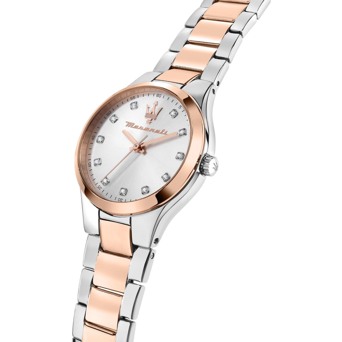 Maserati Attrazione Quartz Mother of Pearl Dial Steel Strap Women's Watch R8853151502