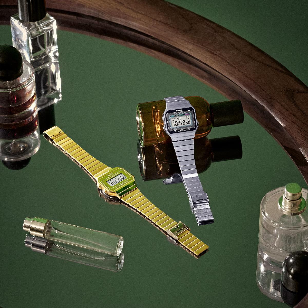 Casio Vintage Iconic Quartz Gold Digital Steel Strap Unisex Watch A700WEVG-9AEF