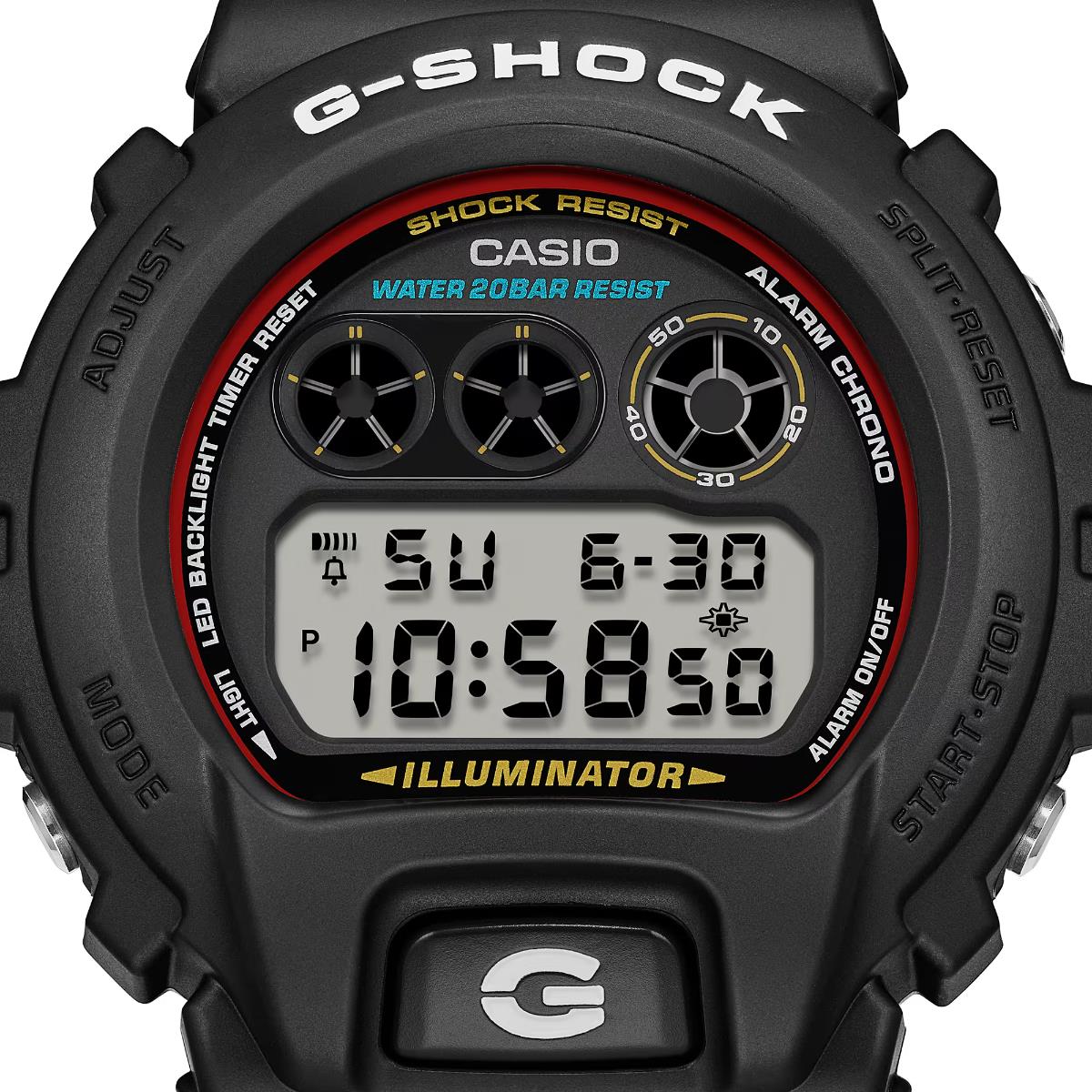 Casio G-Shock 6900 SERIES Black Digital Resin Strap Men's Watch DW-6900RL-1ER