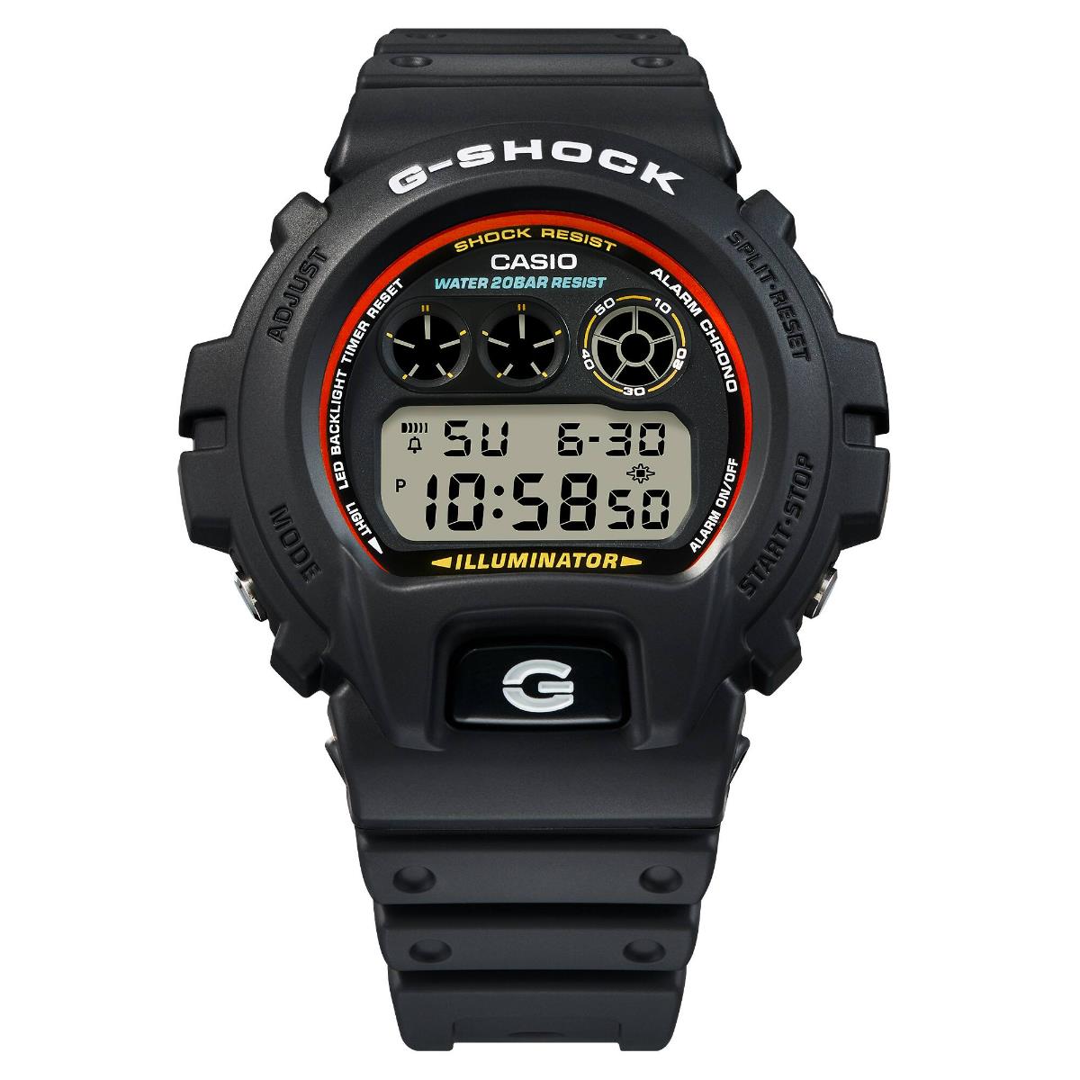 Casio G-Shock 6900 SERIES Black Digital Resin Strap Men's Watch DW-6900RL-1ER