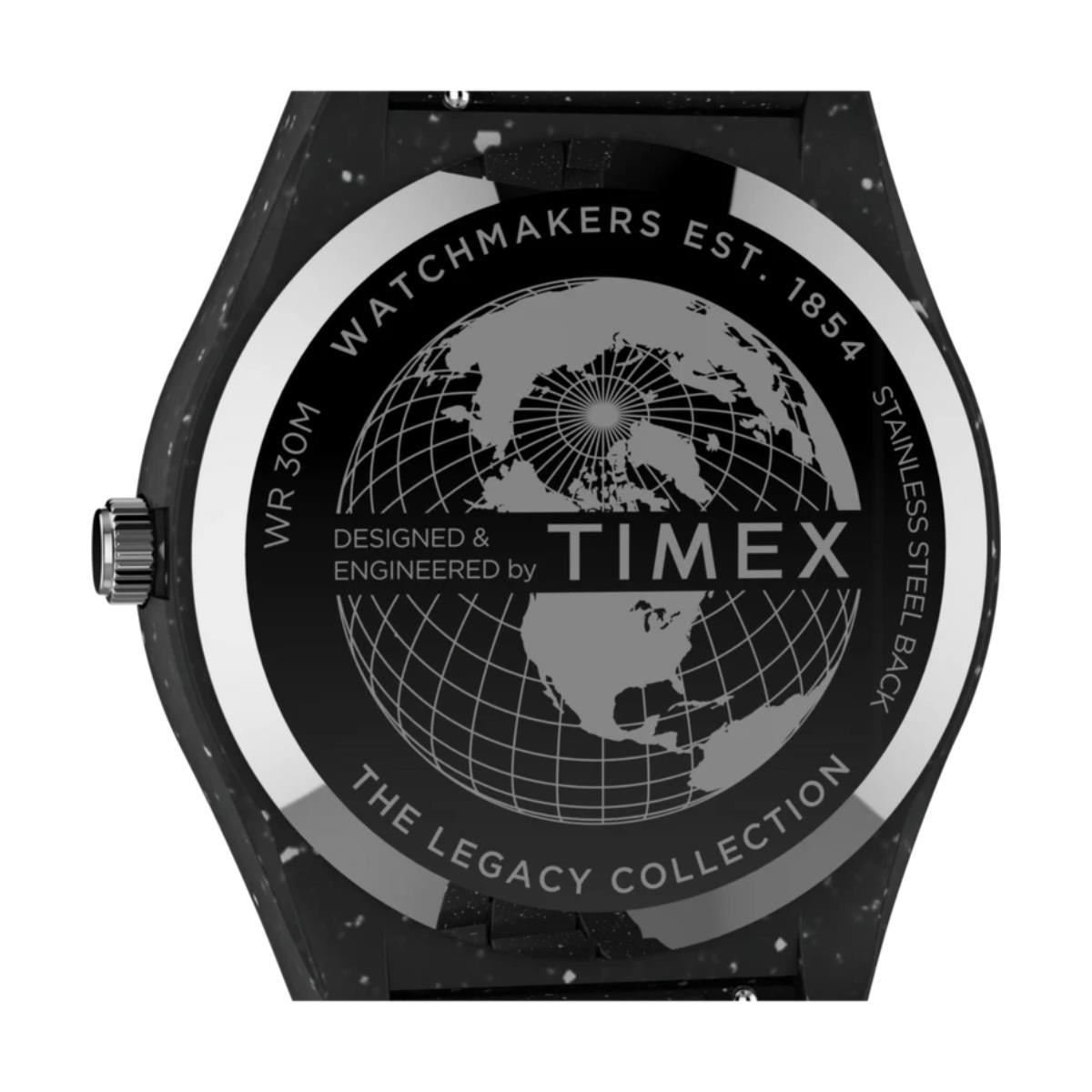 Timex Legacy Ocean Quartz Black Dial Recycled Plastic Strap Men's Watch TW2V77000