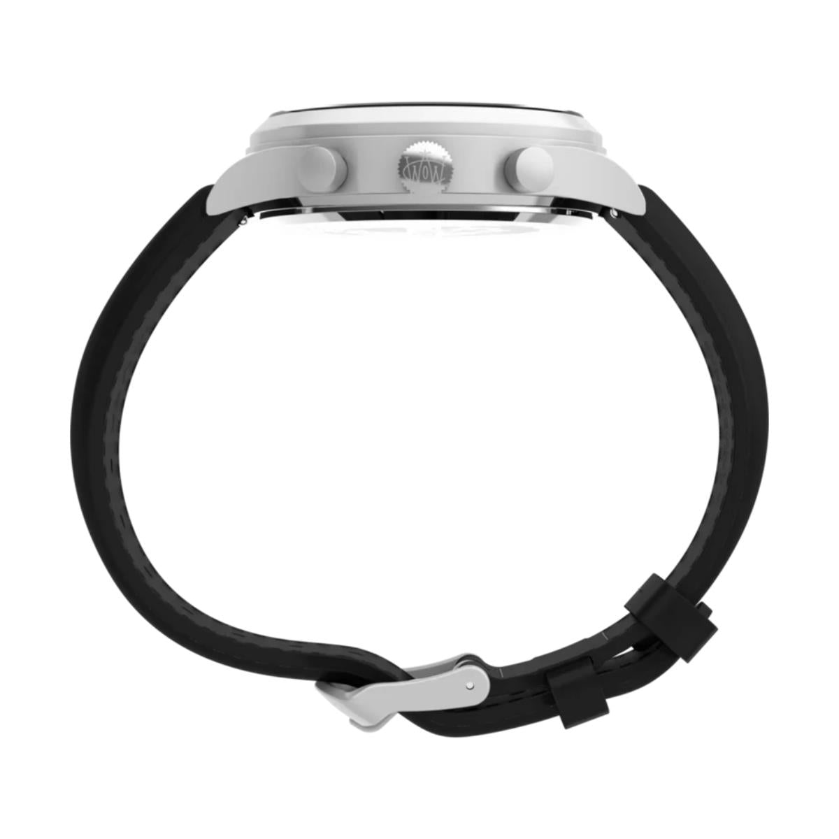 Timex Waterbury Traditional Chronograph Silver-Tone Dial Leather Strap Men's Watch TW2W48100