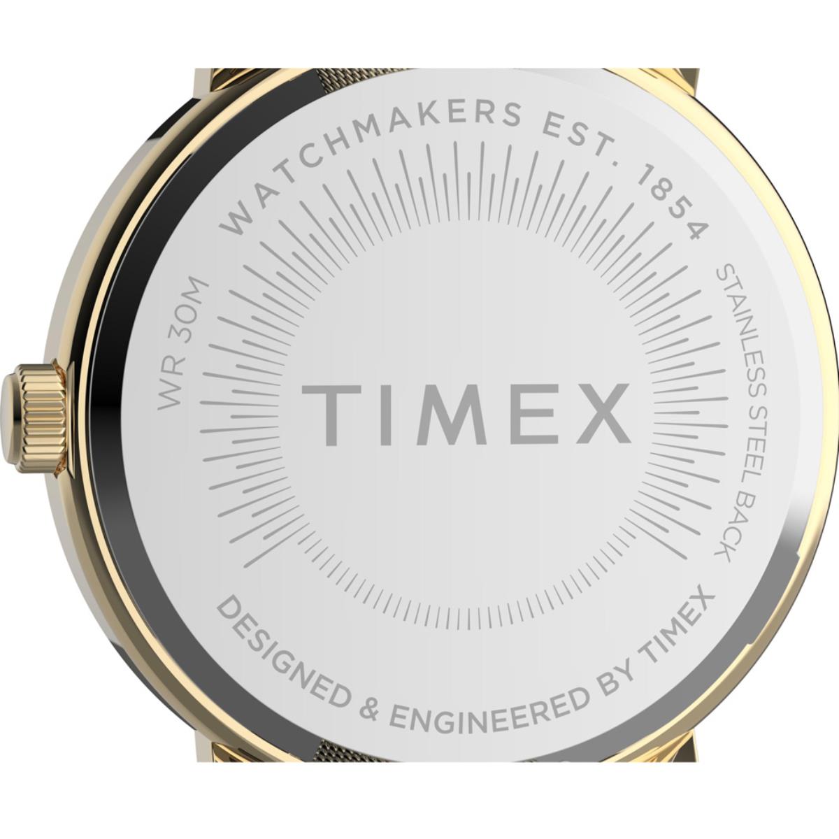 Timex Essential Orginals Quartz Gold Tone Dial Steel Strap Ladies Watch TW2U05400