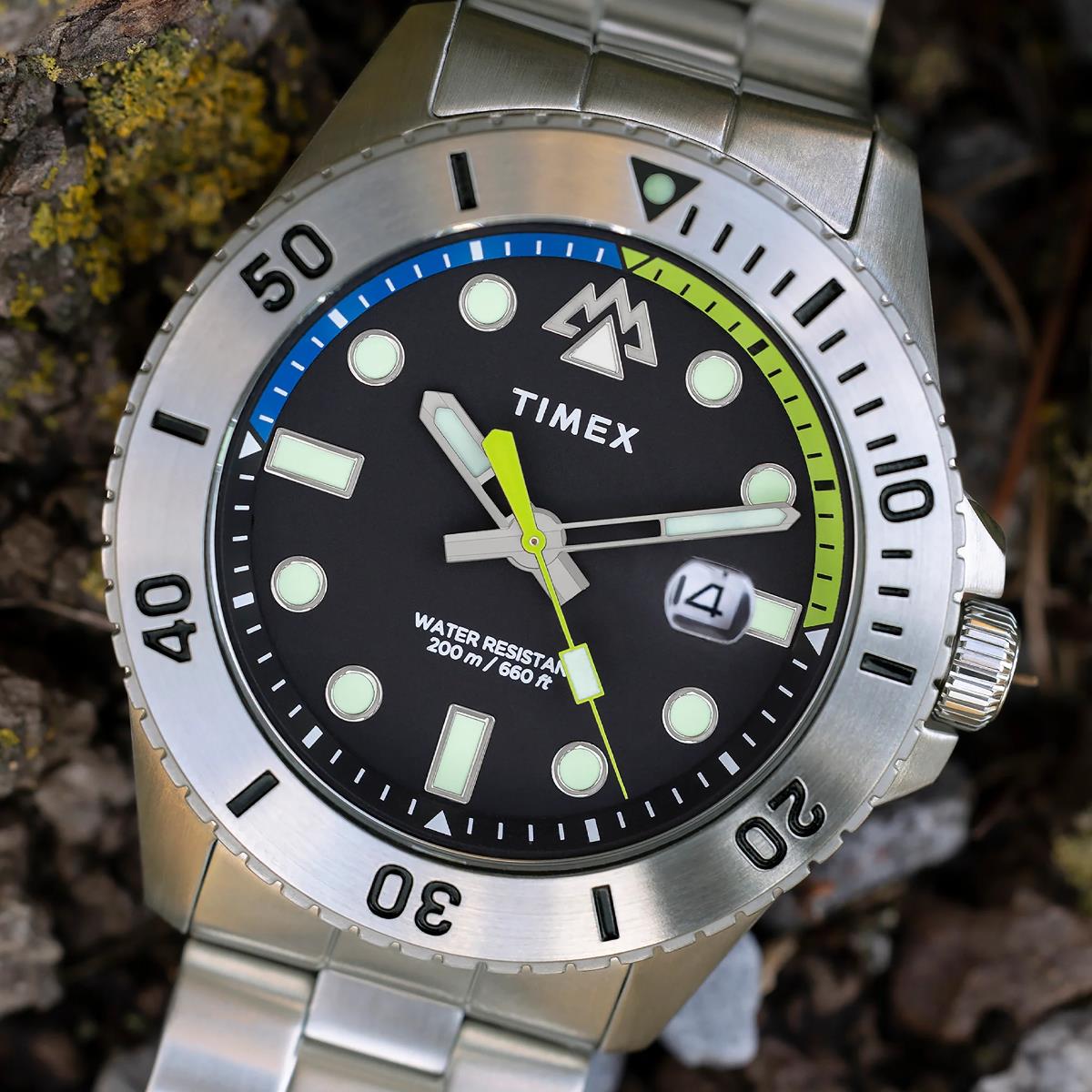 Timex Expedition North Anchorage Quartz Black Dial Steel Strap Men's Watch TW2W41900