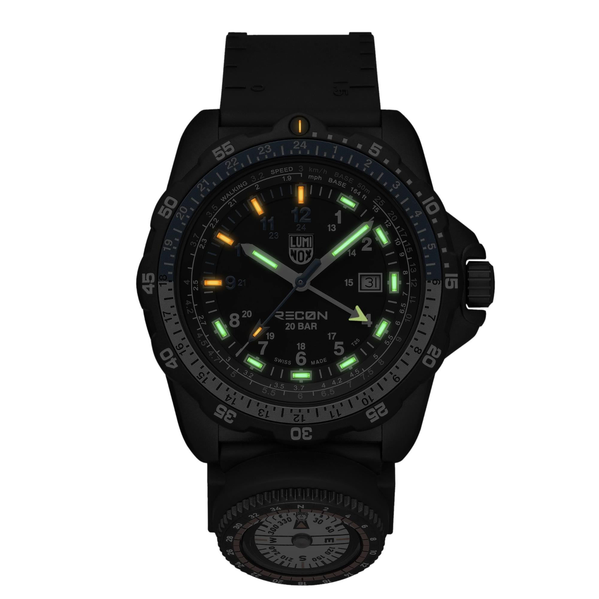 Luminox Recon Nav Spec Black Dial Rubber Strap Men's Watch XL.8833