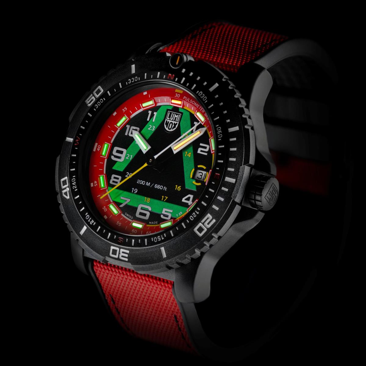 Luminox ICE-SAR Limited Edition 1080 Series Red Dial Rubber with Textile Strap Men's Watch XL.1095