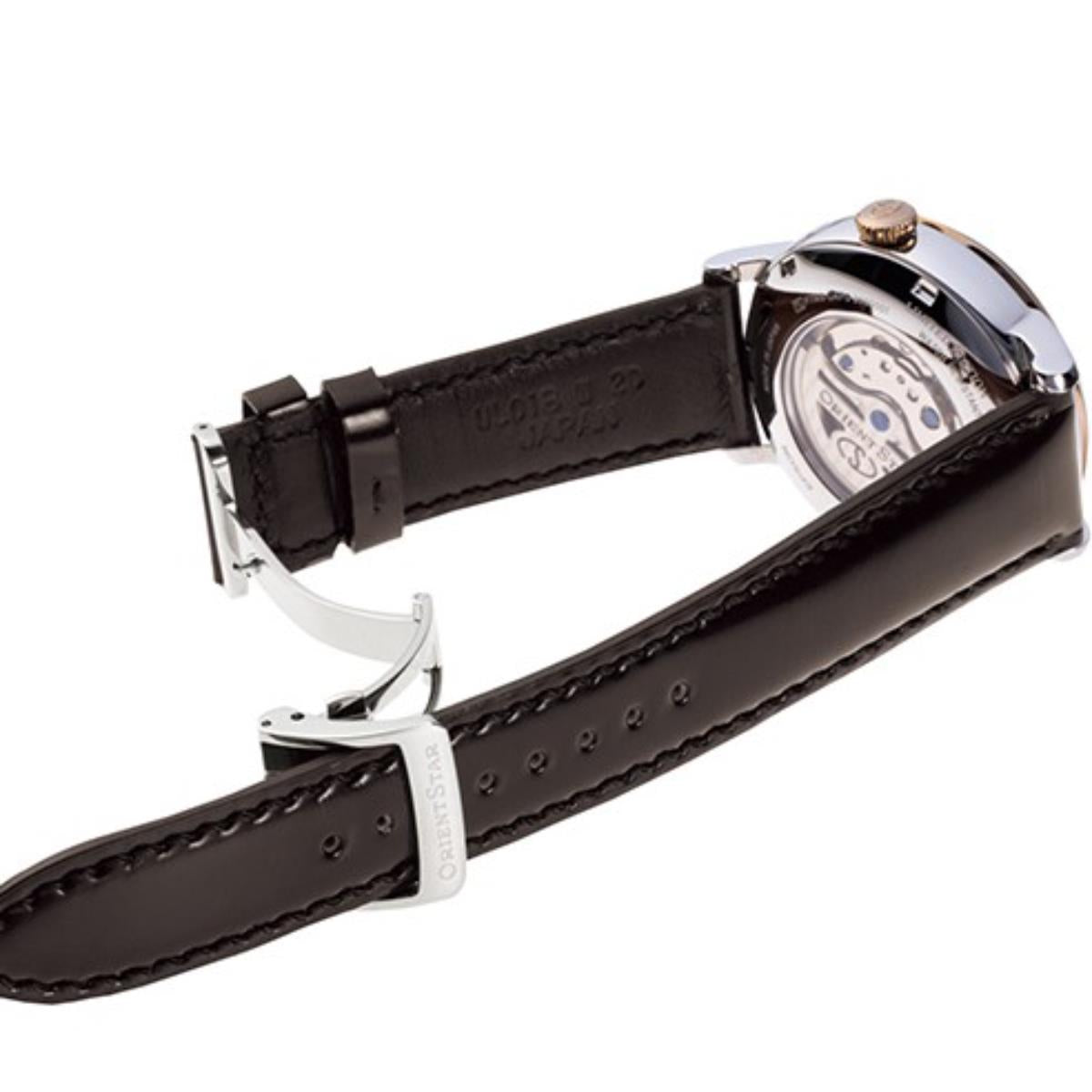 Orient Star Lake Tazawa Moon Phase Limited Edition Brown Dial Leather Strap Dress Watch RE-AY0121A00B