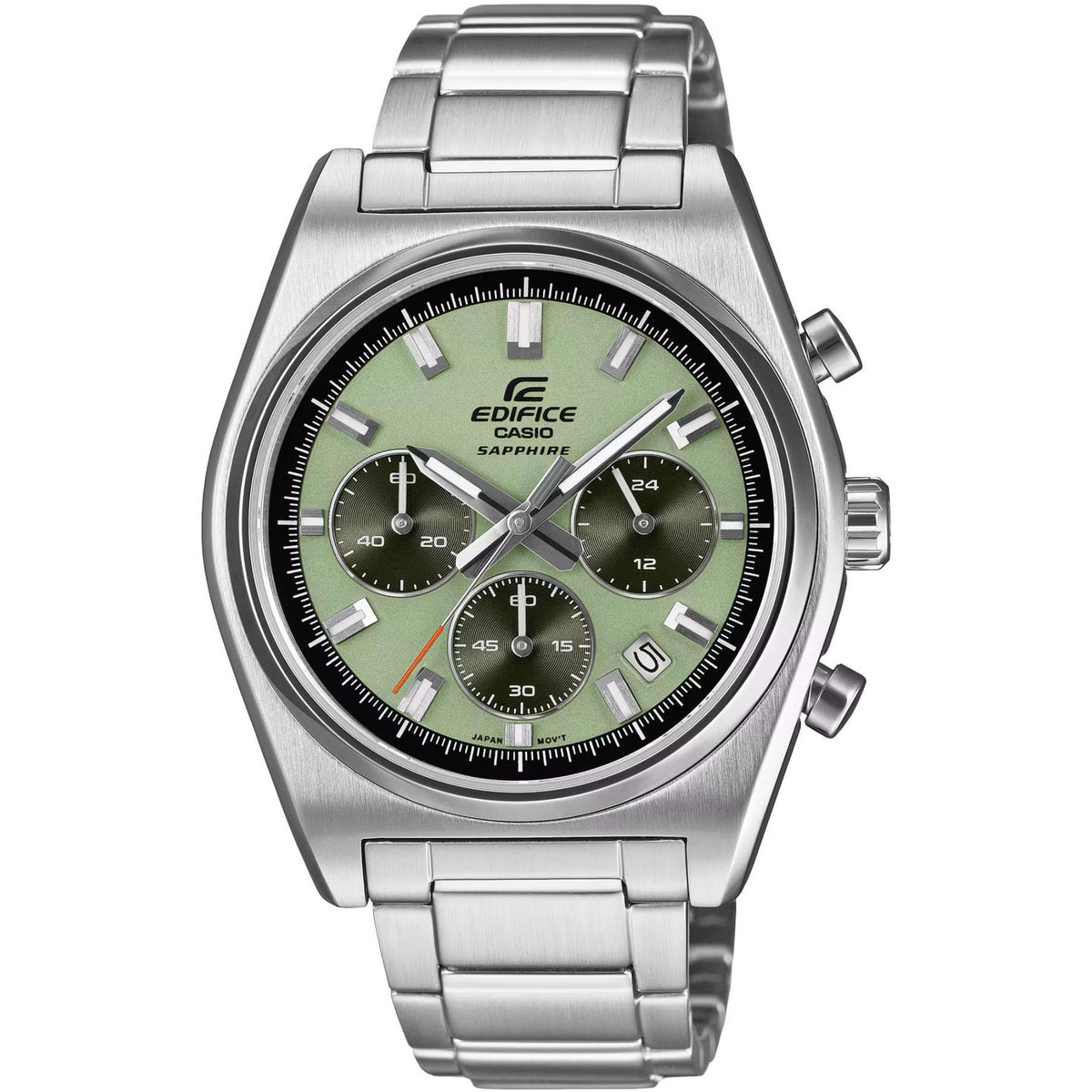 Casio Edifice 40mm Green Dial Steel Mens Watch EFB-730D-3AVUEF