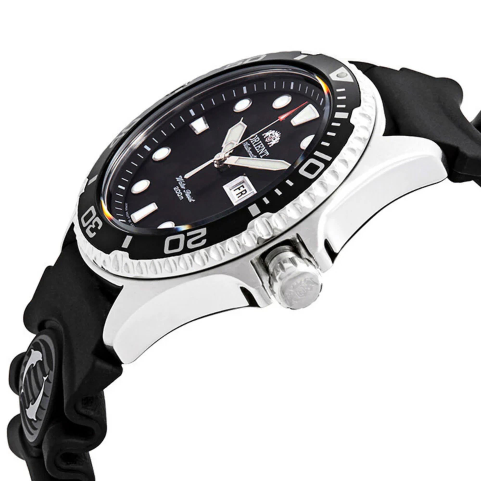 Orient Ray II Automatic Black Dial Rubber Strap Men’s Dive Watch TAA02007B9