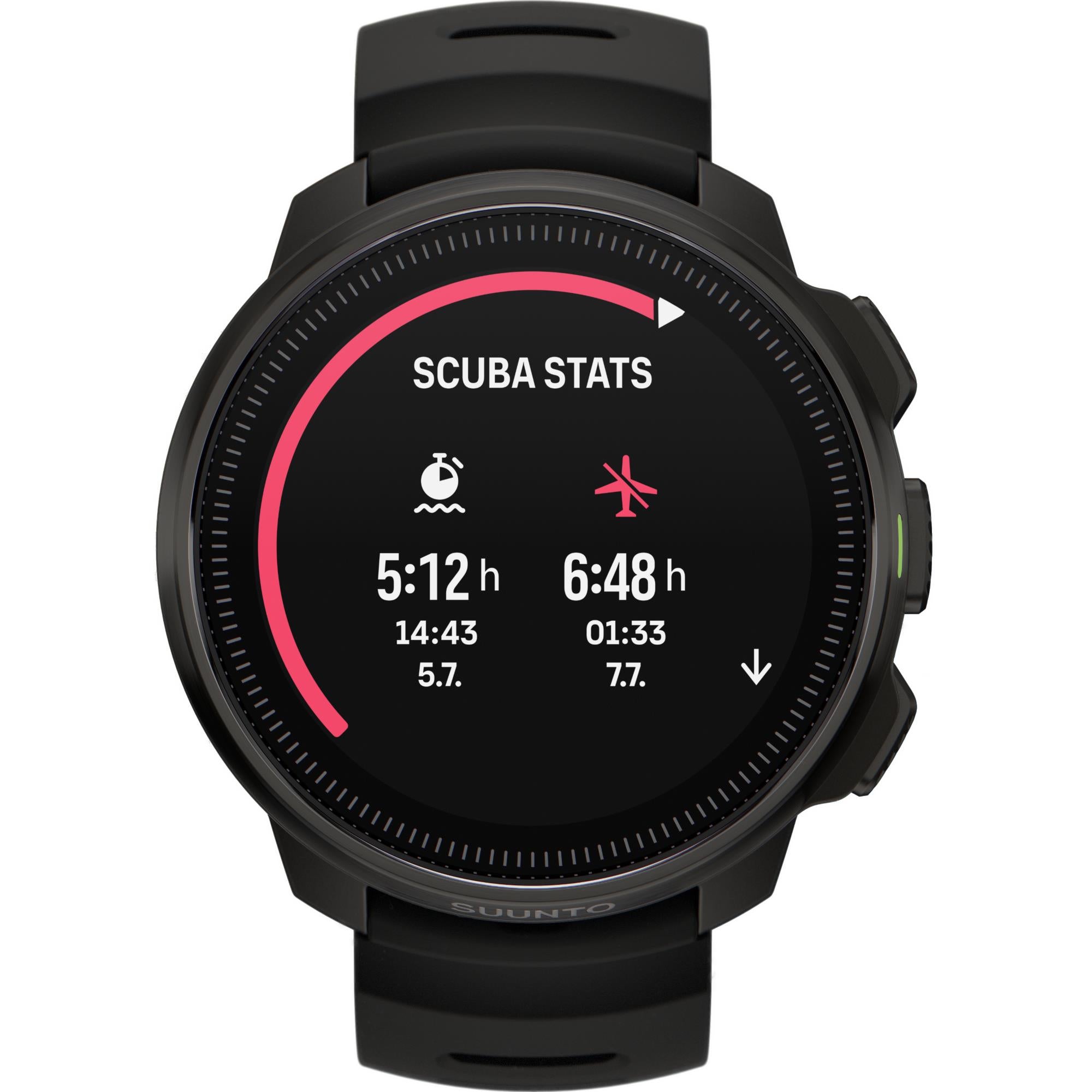Suunto Ocean All Black Digital Silicone Strap Unisex Smart Dive Watch SS050982000