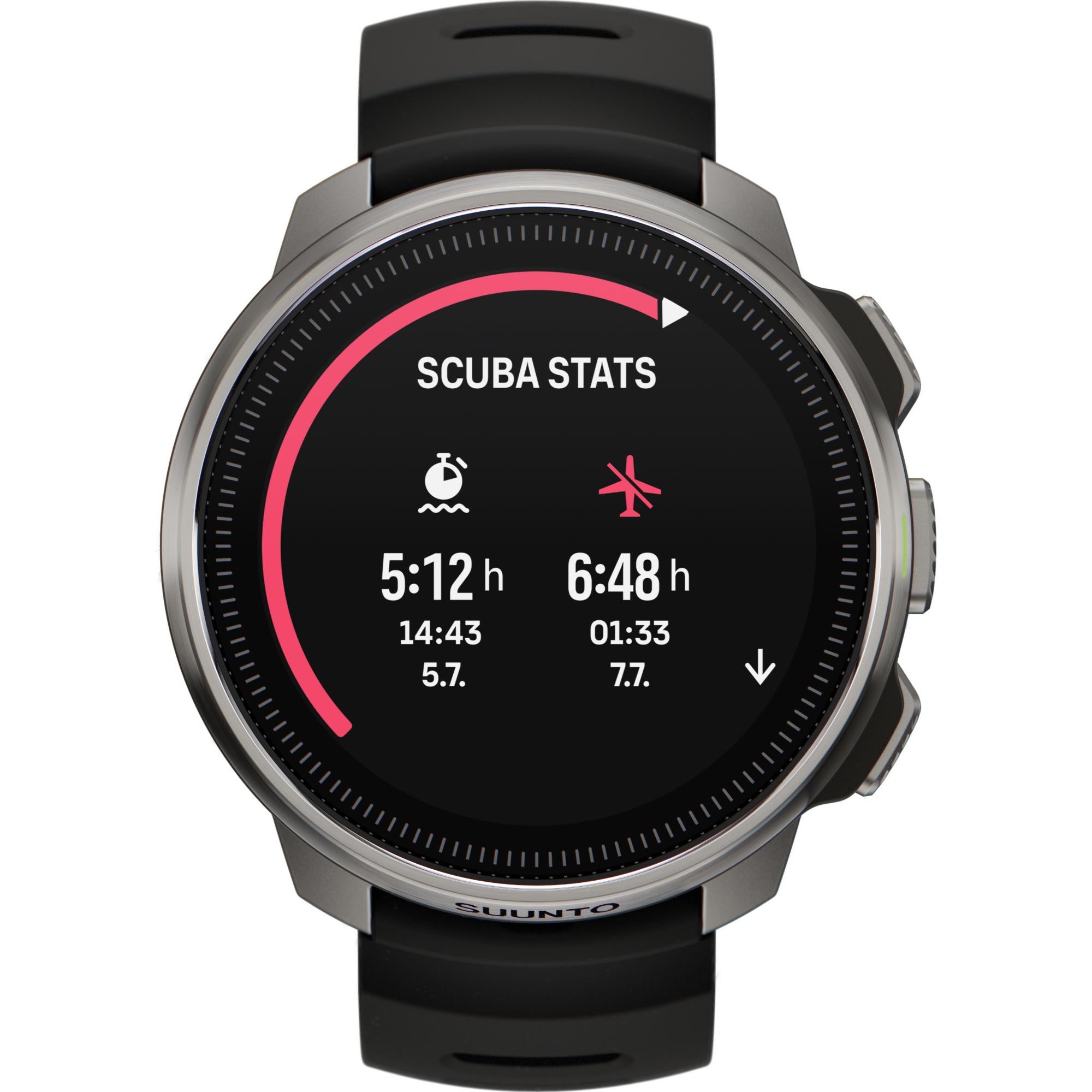 Suunto Ocean Steel Black Digital Silicone Strap Unisex Smart Dive Watch SS050983000