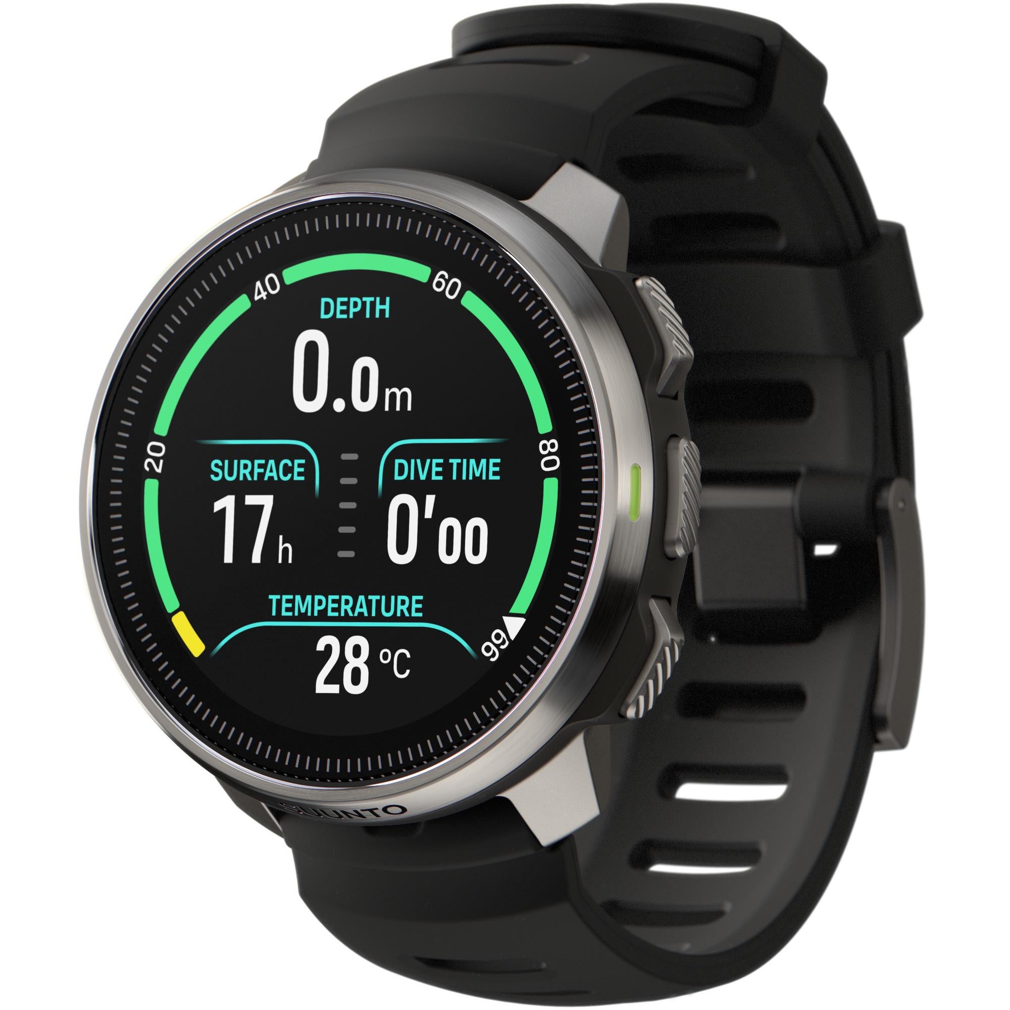 Suunto Ocean Steel Black Digital Silicone Strap Unisex Smart Dive Watch SS050983000