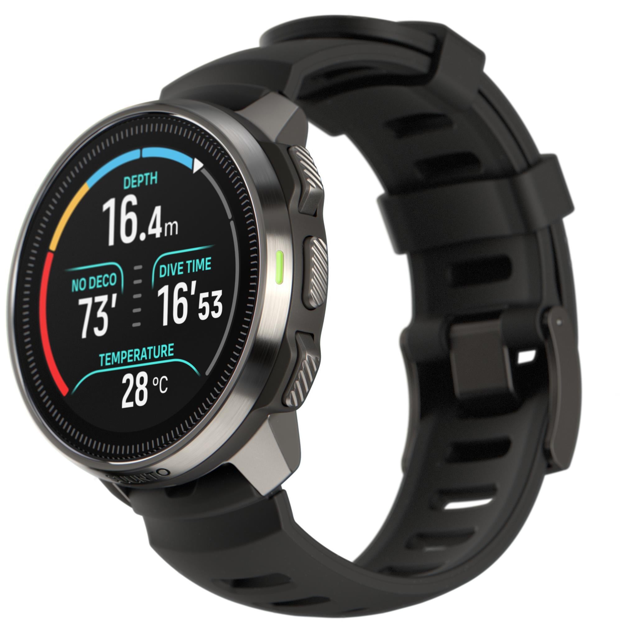 Suunto Ocean Steel Black Digital Silicone Strap Unisex Smart Dive Watch SS050983000