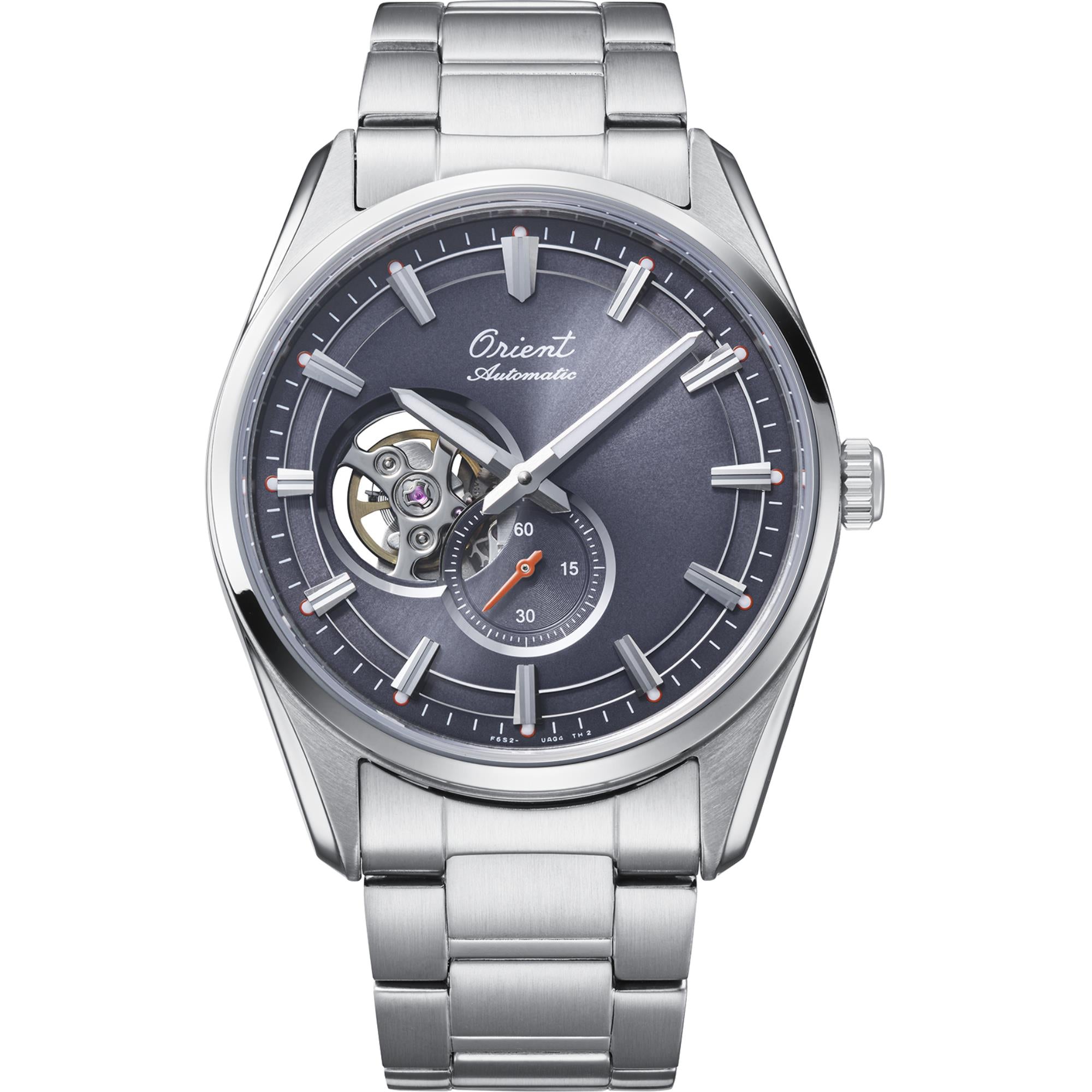 Orient Stretto Semi Skeleton 75th Anniversary Limited Edition Grey Dial Steel Strap Men's Watch RA-AR0012N30B